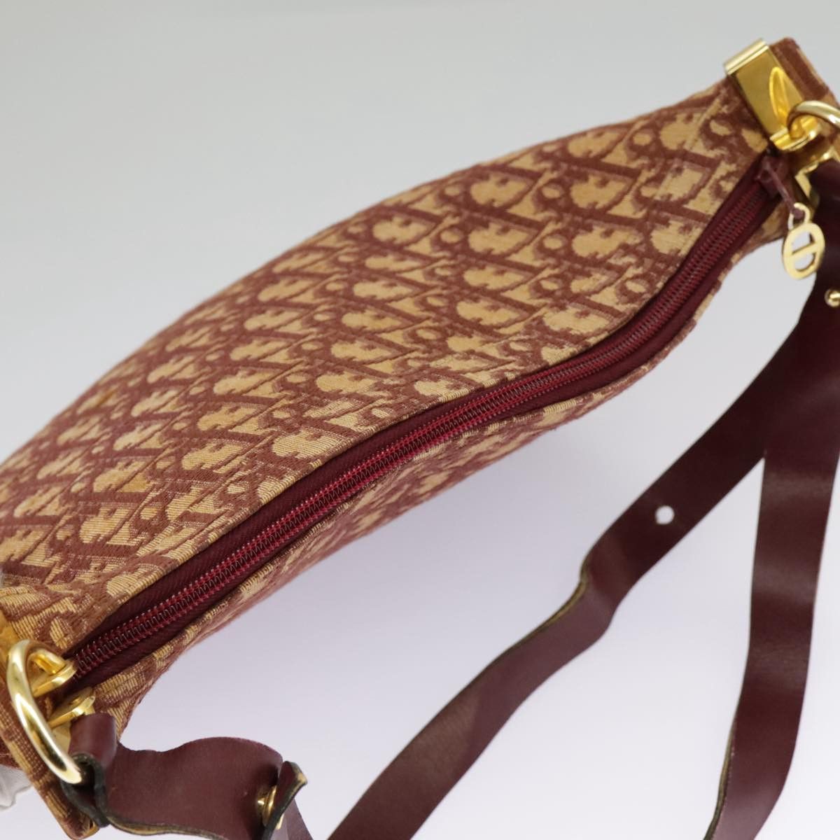 Dior Trotter Red Canvas Shoulder Bag (Pre-Owned) Size ONE SIZE - 6 Thumbnail