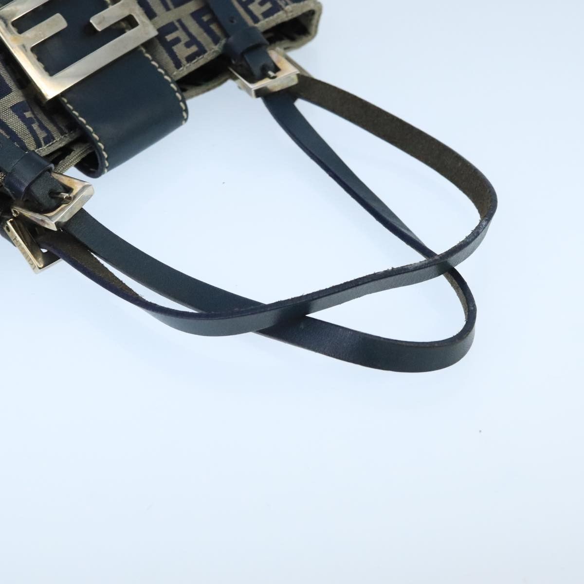 Fendi Zucchino Navy Canvas Handbag (Pre-Owned) Size ONE SIZE - 7 Thumbnail