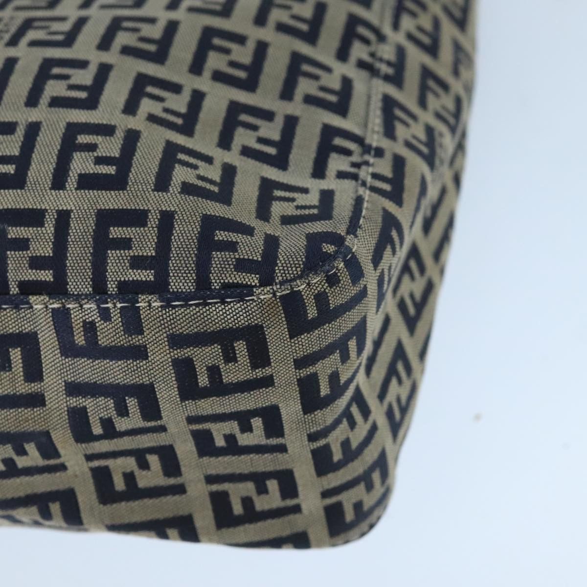 Fendi Zucchino Navy Canvas Handbag (Pre-Owned) Size ONE SIZE - 12 Thumbnail
