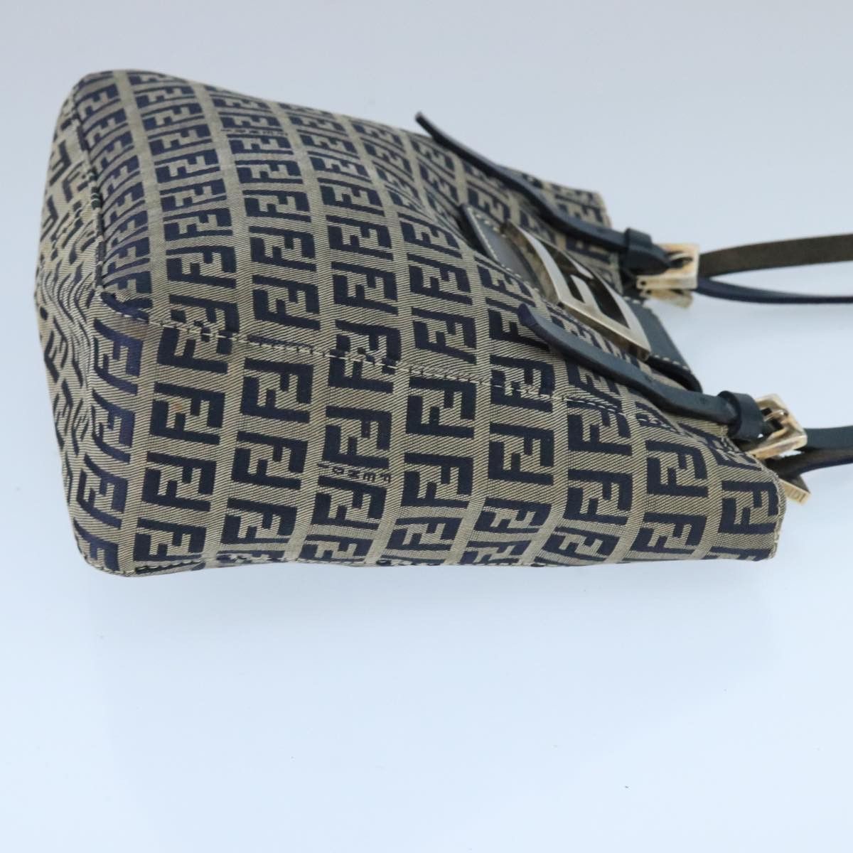 Fendi Zucchino Navy Canvas Handbag (Pre-Owned) Size ONE SIZE - 4 Thumbnail