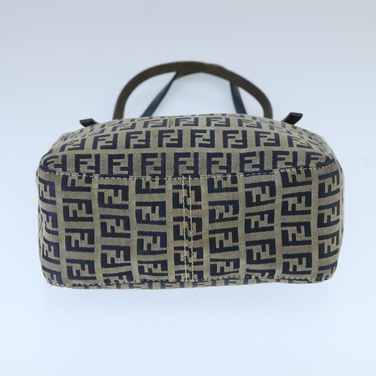 Fendi Zucchino Navy Canvas Handbag (Pre-Owned) Size ONE SIZE - 9 Thumbnail