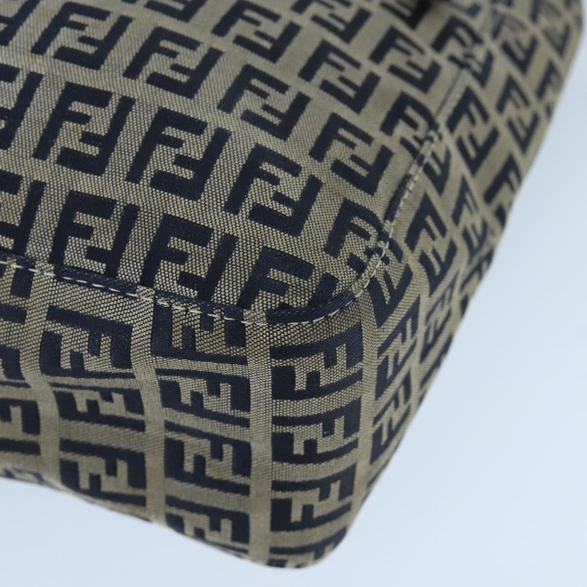 Fendi Zucchino Navy Canvas Handbag (Pre-Owned) Size ONE SIZE - 10 Thumbnail