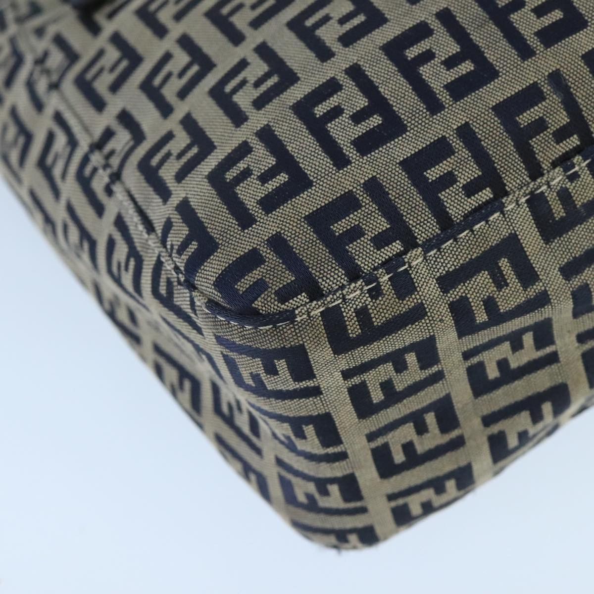 Fendi Zucchino Navy Canvas Handbag (Pre-Owned) Size ONE SIZE - 11 Thumbnail