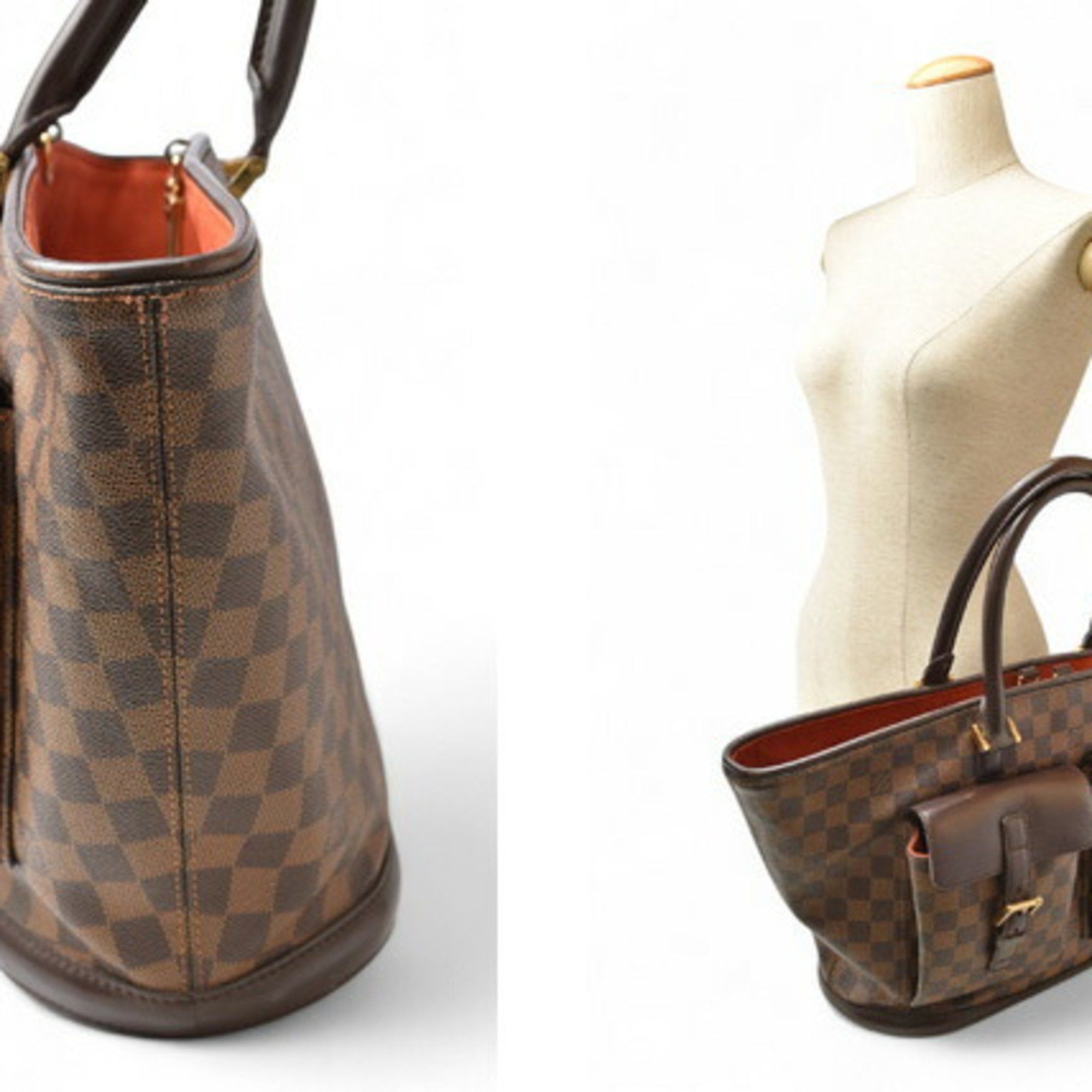Louis Vuitton Louis Vuitton Tote Bag Shoulder Compatible LOUIS VUITTON Damier Manosque GM Ebene N51120 Size ONE SIZE - 3 Thumbnail
