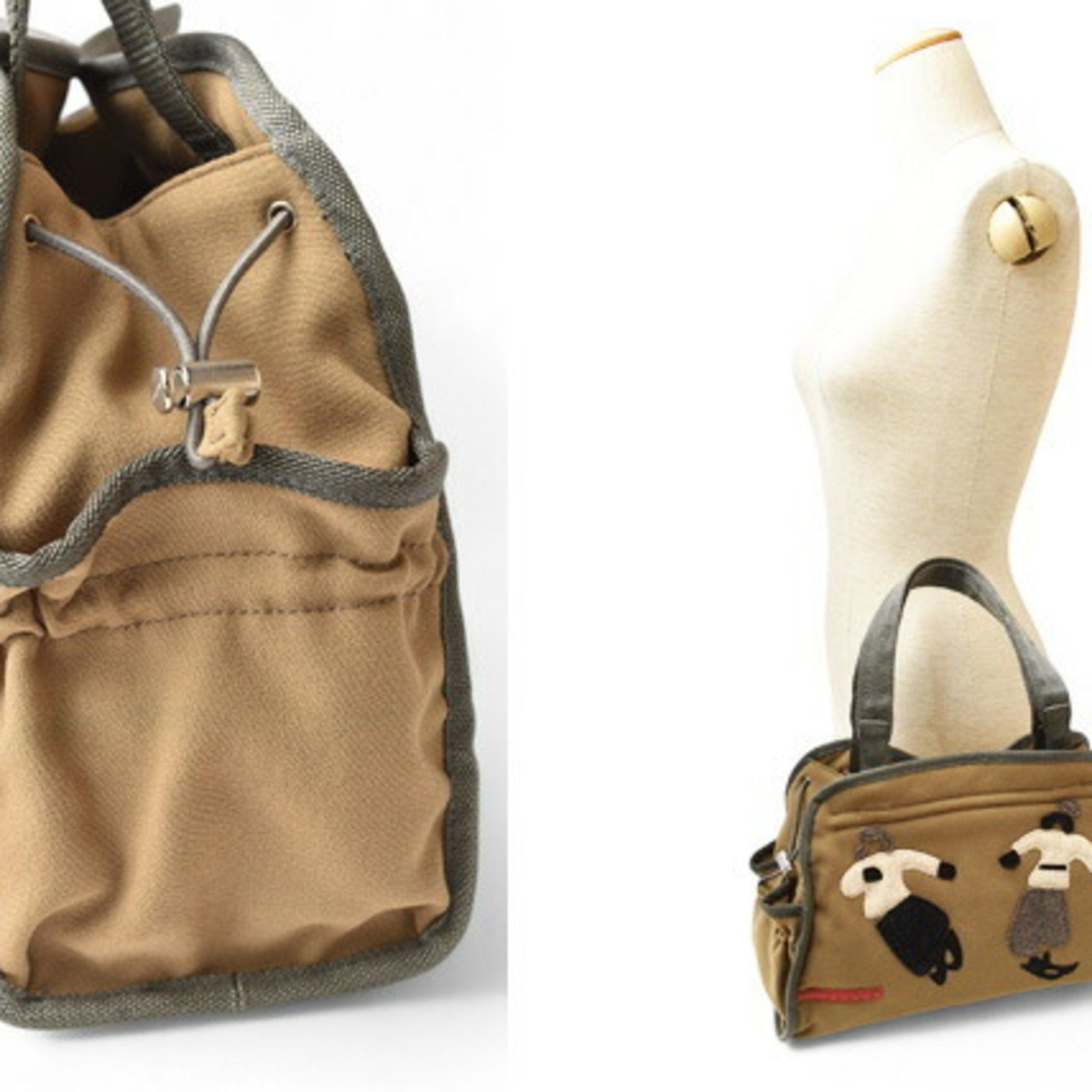 Prada Pradasports Prada Sports Handbag Boston Bag 4VA585 PRADA SPORTS Patchwork Canvas Nylon Light Brown Size ONE SIZE - 3 Thumbnail