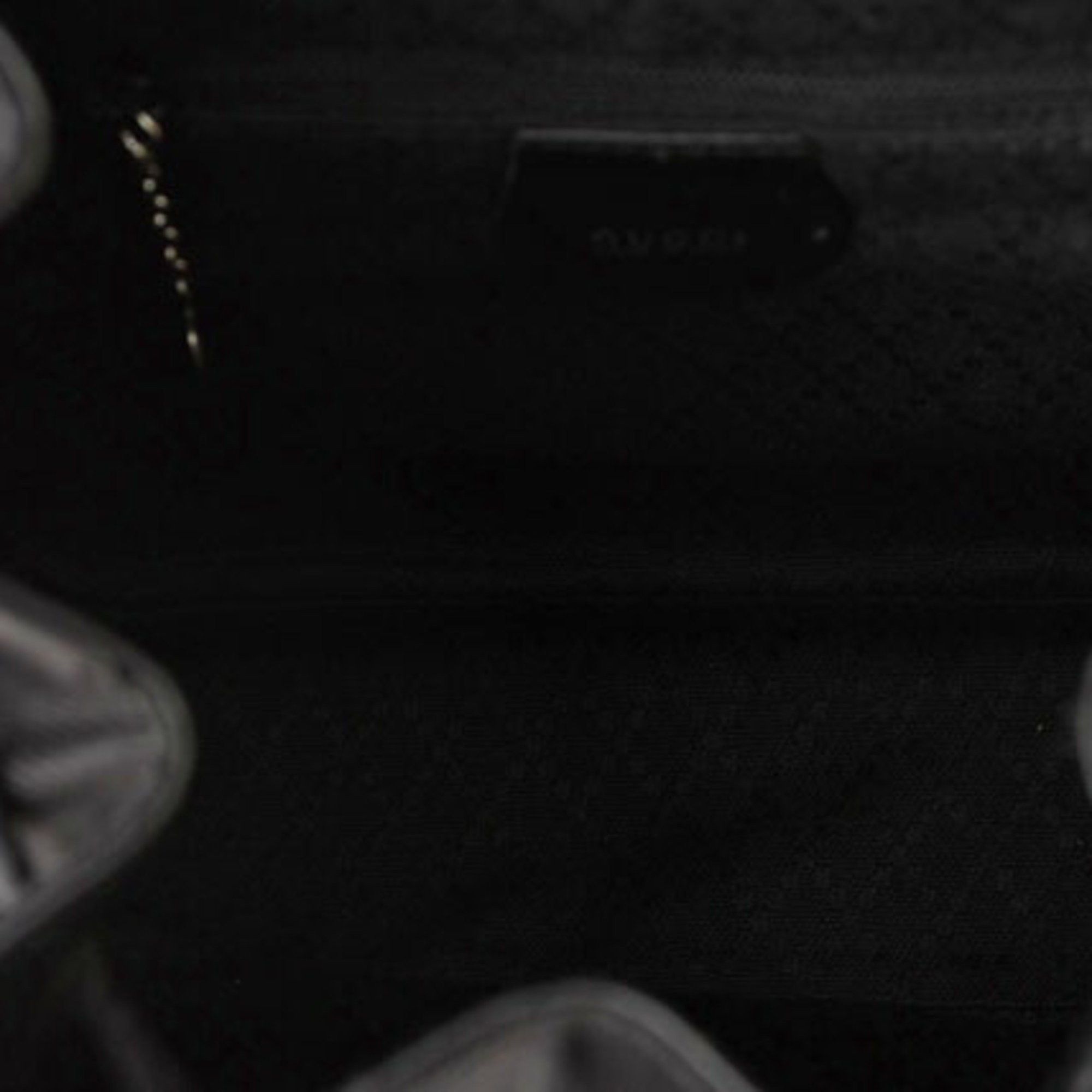 Gucci GUCCI Bamboo Backpack Canvas Leather Black Size ONE SIZE - 12 Thumbnail