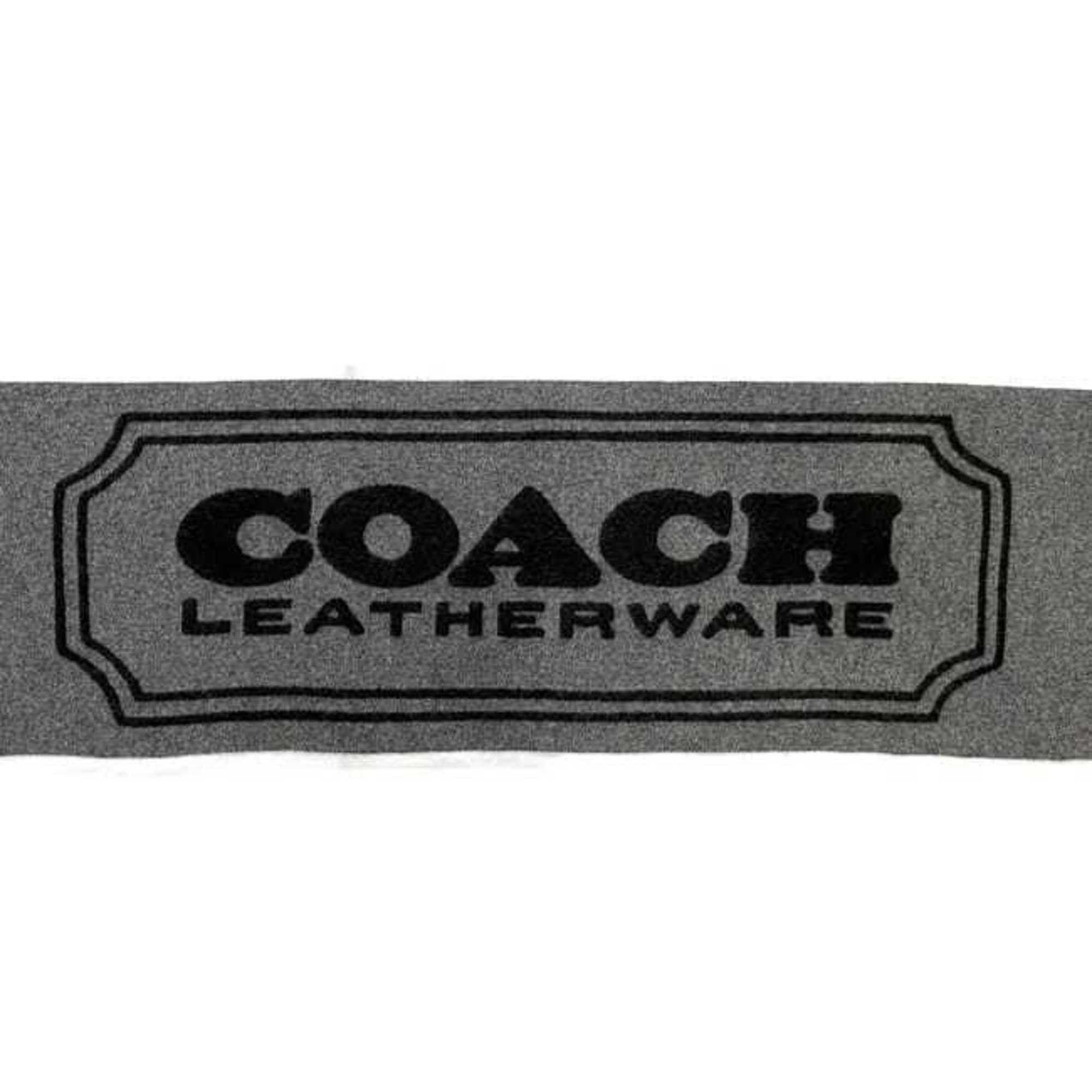 Coach Coach scarf ec-21684 grey black 100% cashmere COACH women's protection warm fashion accessory Size ONE SIZE - 5 Thumbnail