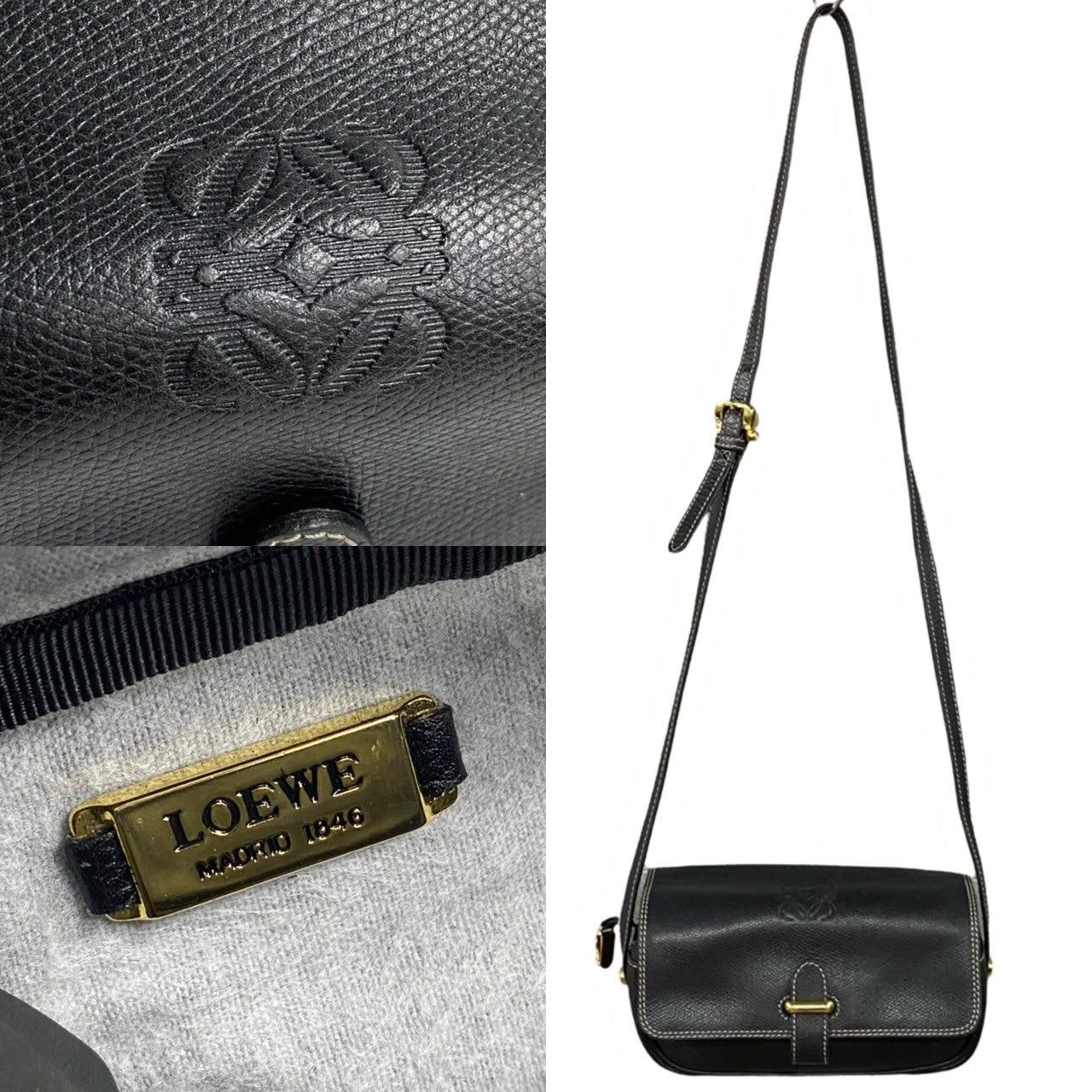 Loewe Loewe Shoulder Bag Black Leather Size ONE SIZE - 3 Thumbnail