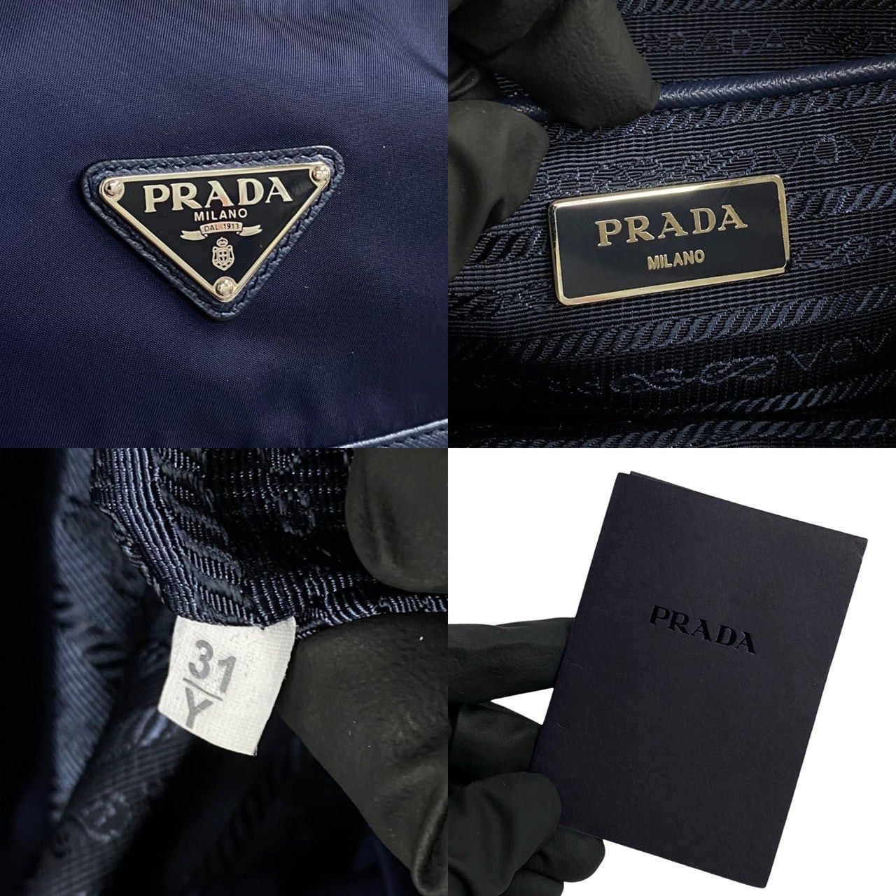 Prada Prada Backpack Blue Leather Size ONE SIZE - 3 Thumbnail