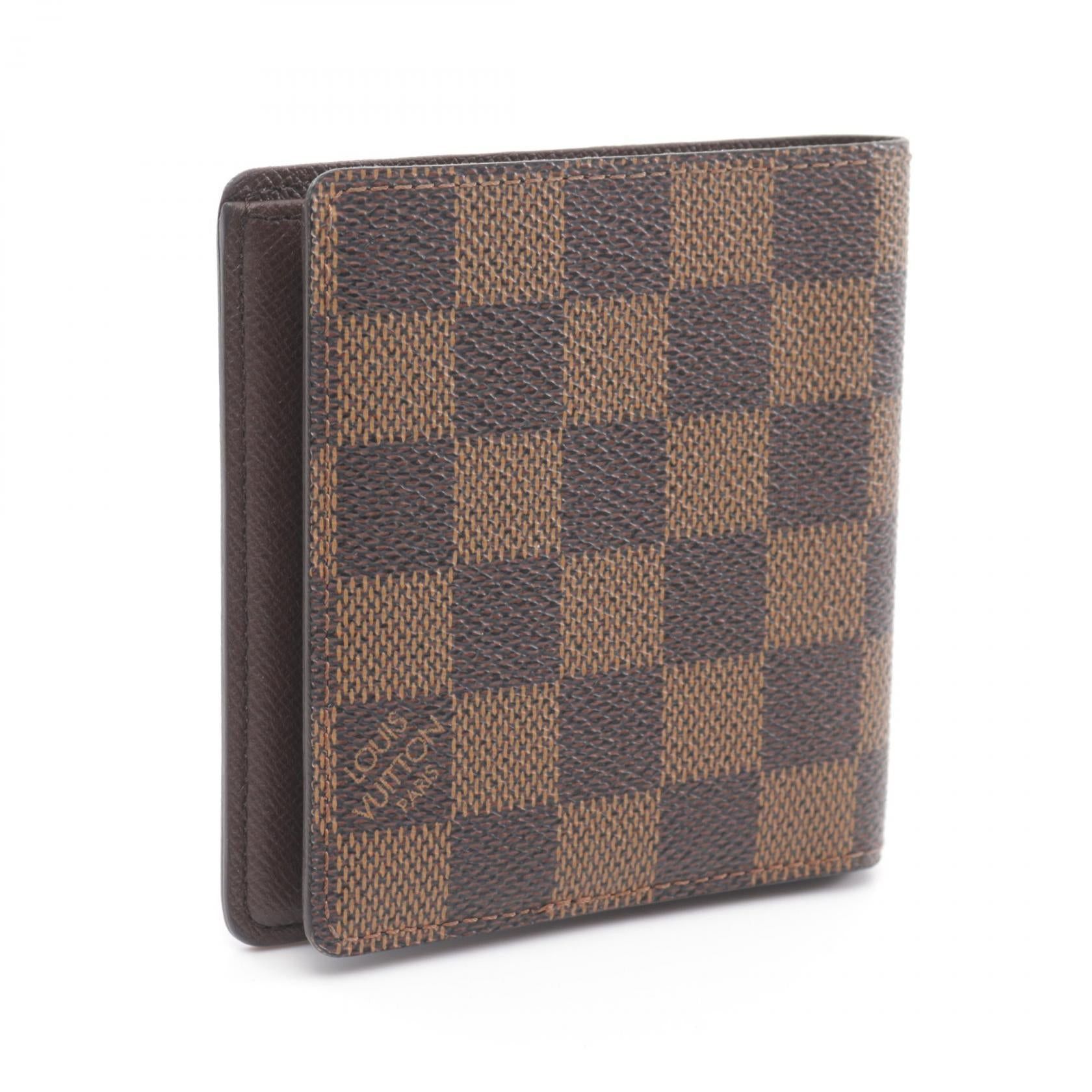 Louis Vuitton Louis Vuitton Portovier 6Credit Card Damier Ebene Bi-Fold Wallet Brown Size ONE SIZE - 2 Thumbnail