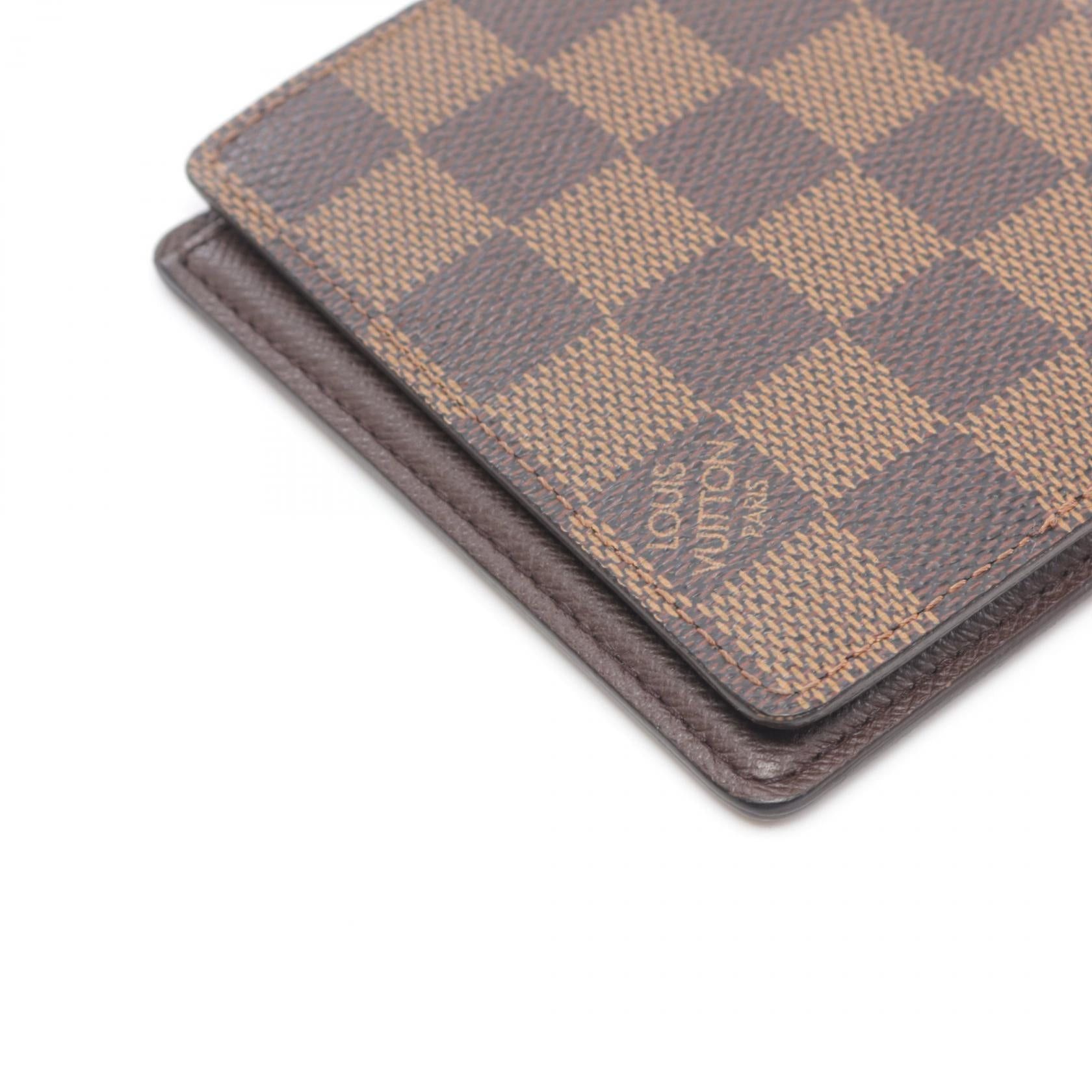 Louis Vuitton Louis Vuitton Portovier 6Credit Card Damier Ebene Bi-Fold Wallet Brown Size ONE SIZE - 6 Thumbnail