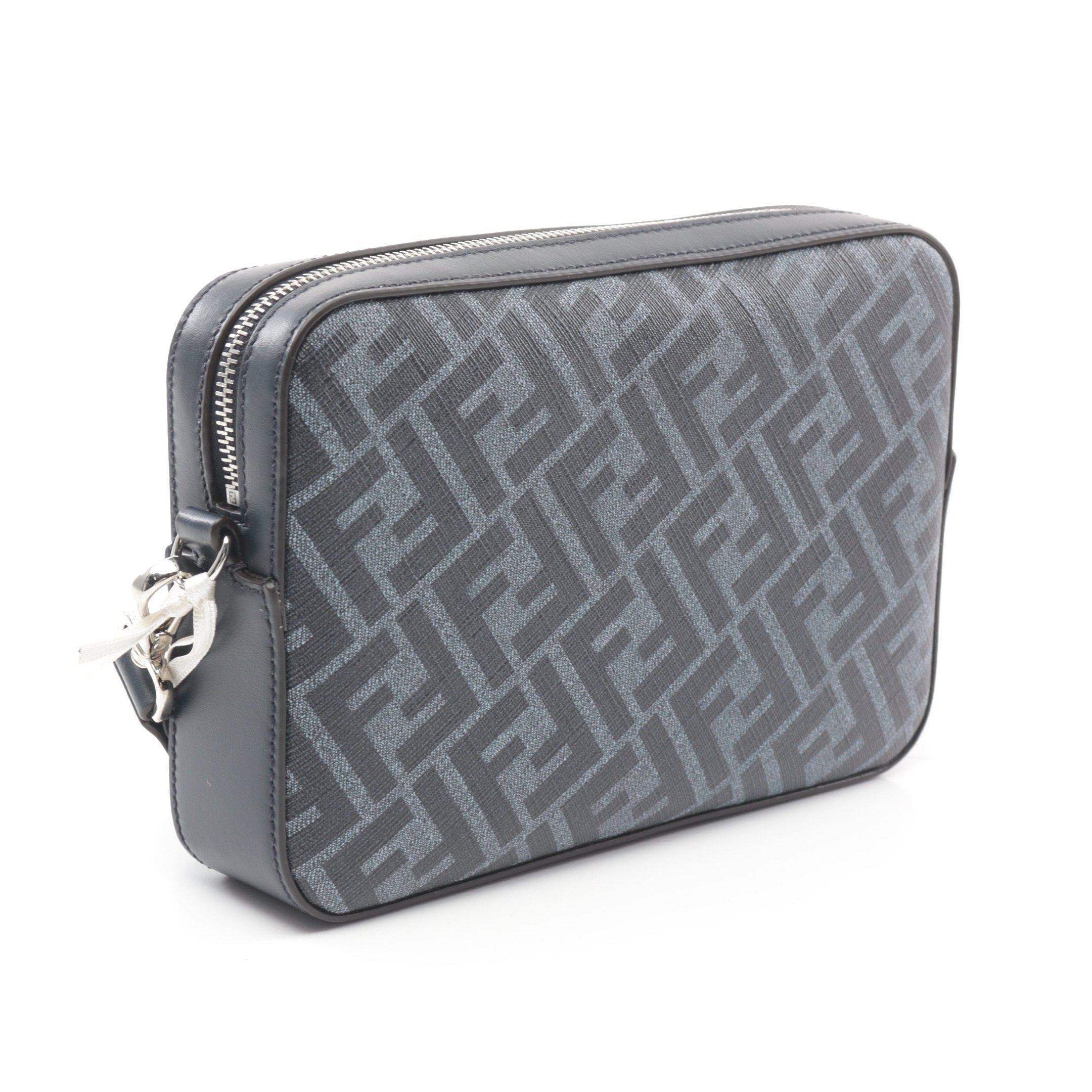 Fendi Fendi Diagonal Camera Case Zucca Shoulder Bag Leather Navy Size ONE SIZE - 2 Thumbnail
