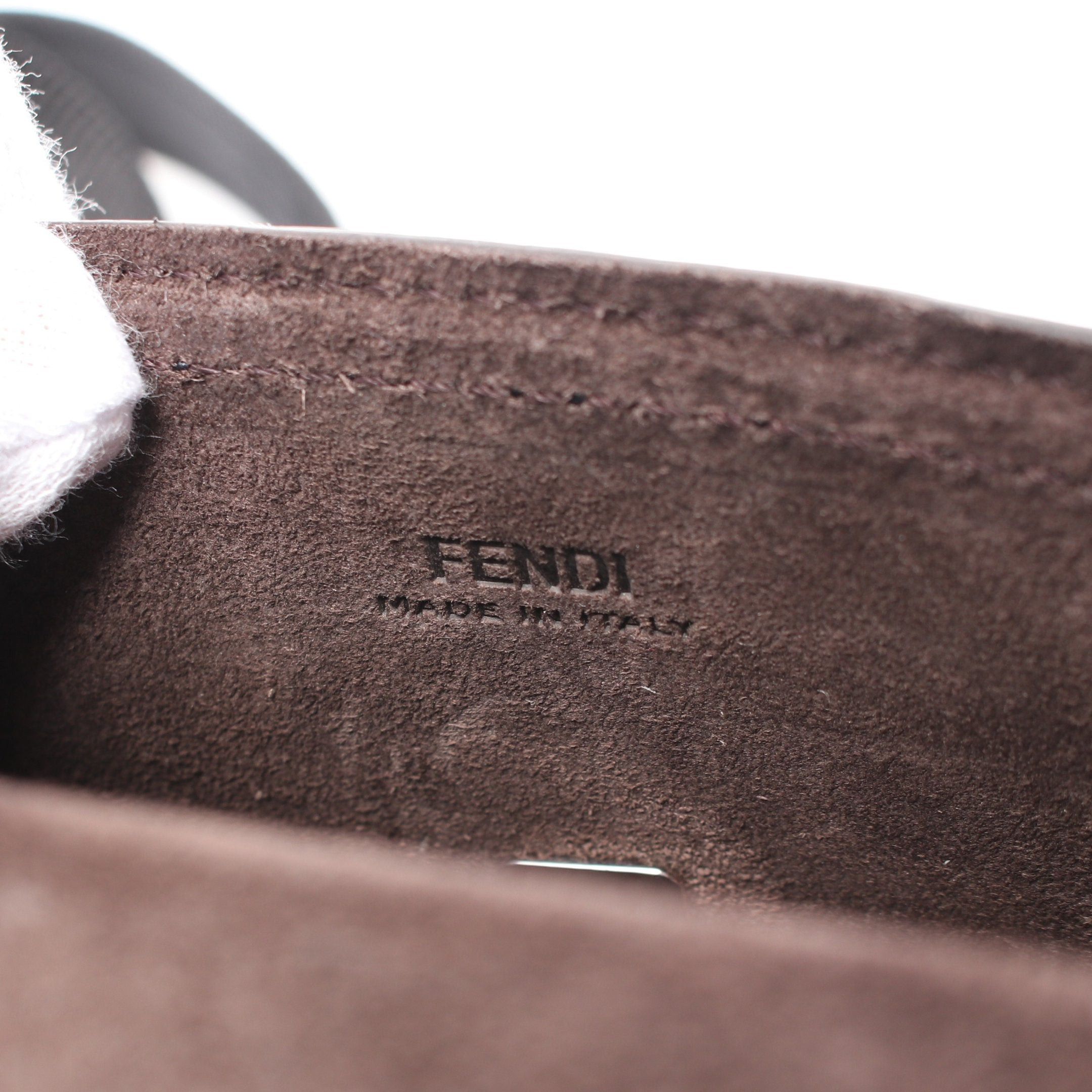 Fendi Fendi Phone Pouch Baguette Bucket Shoulder Bag Canvas Leather Brown Navy Size ONE SIZE - 4 Thumbnail
