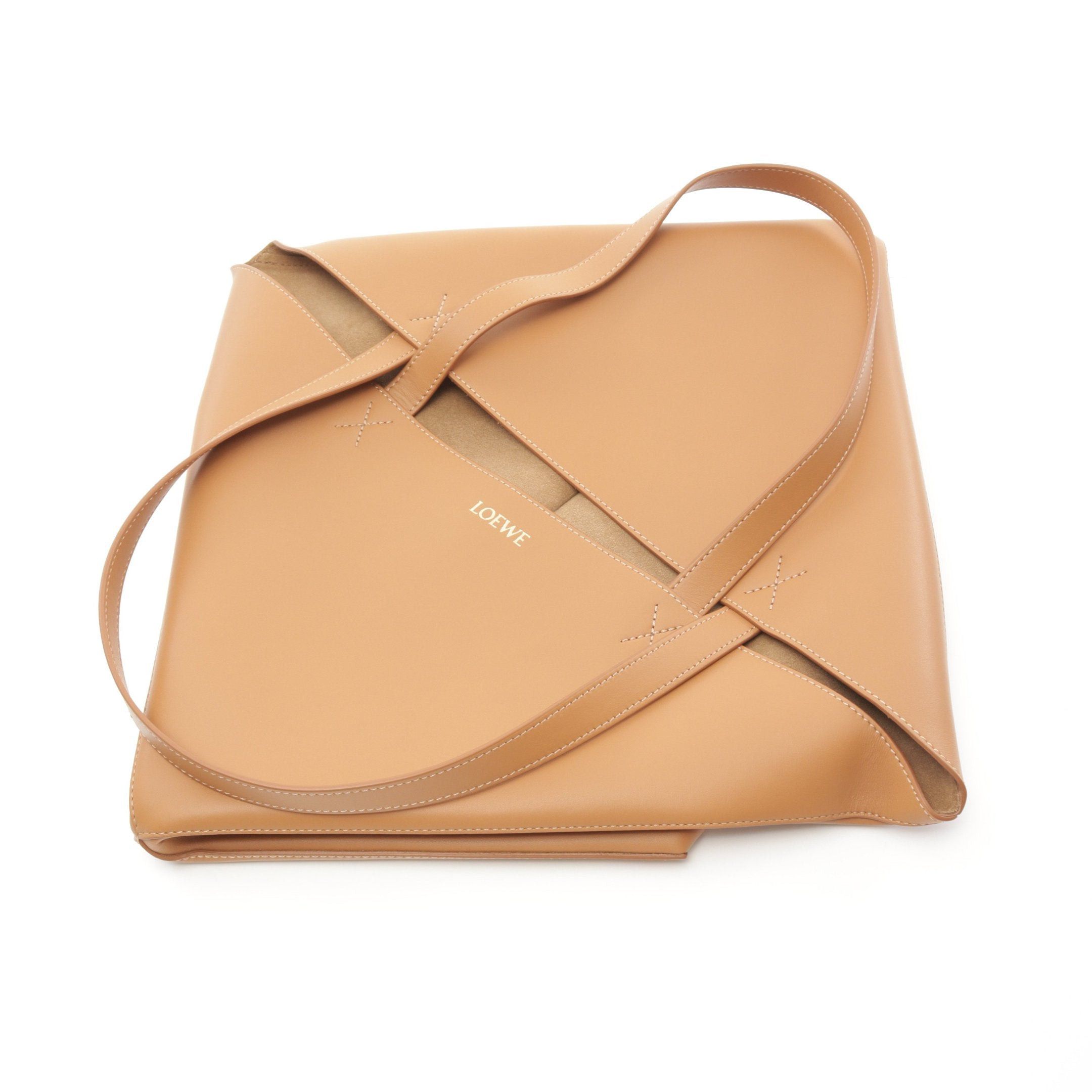Loewe Loewe Puzzle Fold Xl Shoulder Bag Tote Leather Light Brown Size ONE SIZE - 5 Thumbnail