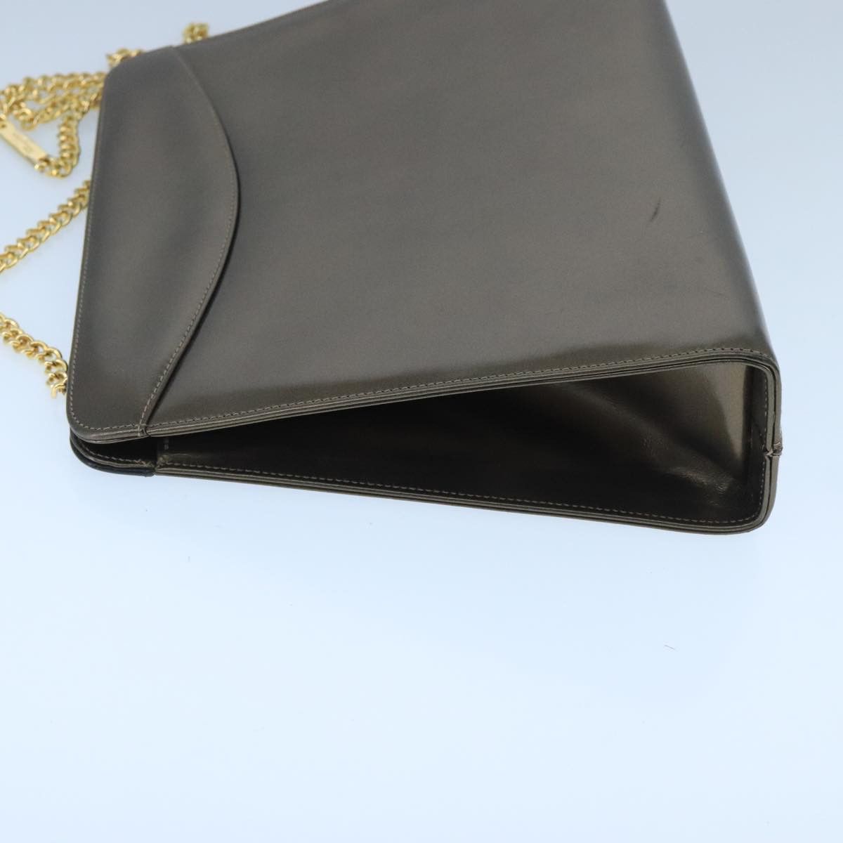 Salvatore Ferragamo Gancio Brown Patent Leather Shoulder Bag (Pre-Owned) Size ONE SIZE - 3 Thumbnail