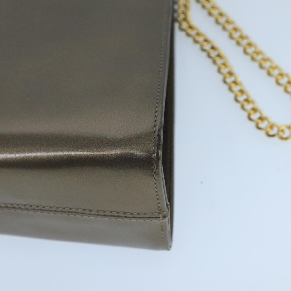 Salvatore Ferragamo Gancio Brown Patent Leather Shoulder Bag (Pre-Owned) Size ONE SIZE - 9 Thumbnail
