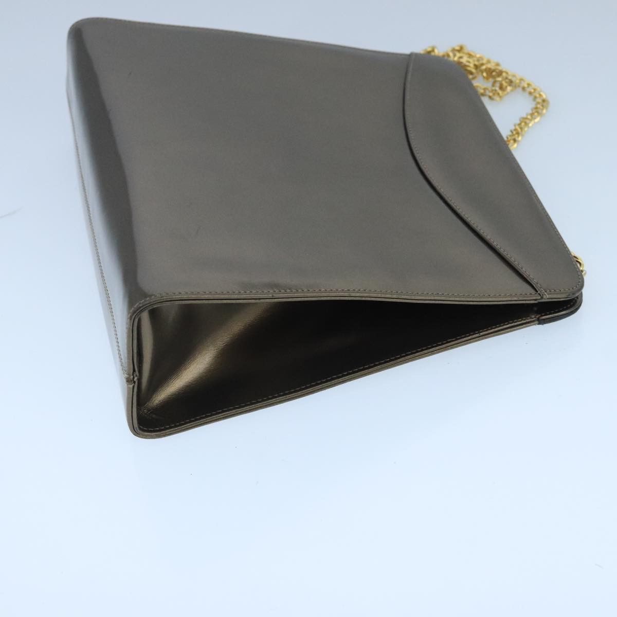 Salvatore Ferragamo Gancio Brown Patent Leather Shoulder Bag (Pre-Owned) Size ONE SIZE - 4 Thumbnail