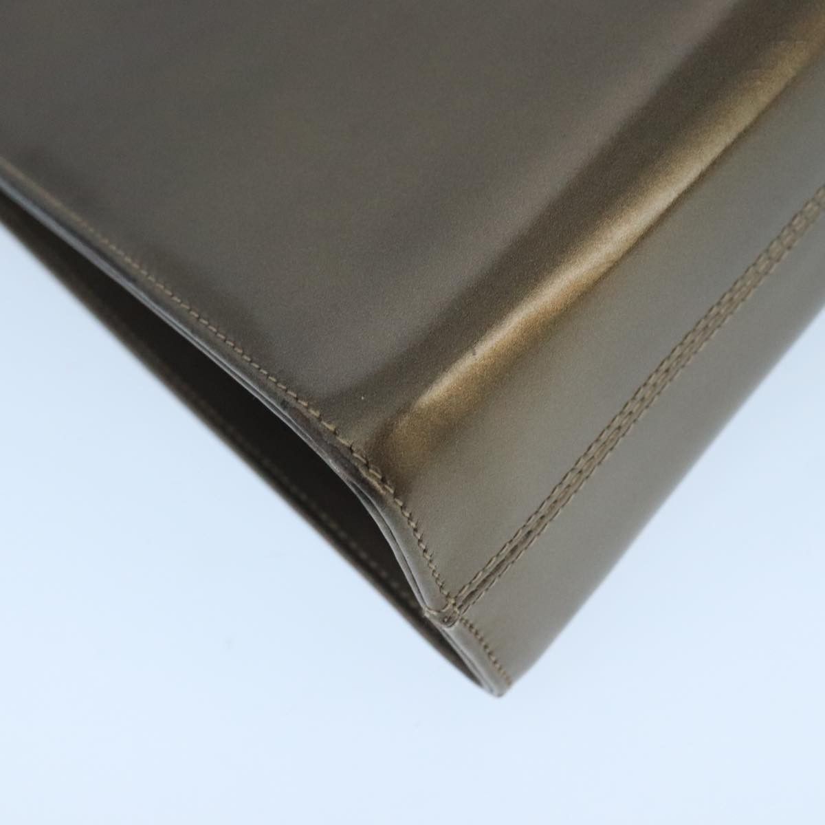 Salvatore Ferragamo Gancio Brown Patent Leather Shoulder Bag (Pre-Owned) Size ONE SIZE - 7 Thumbnail