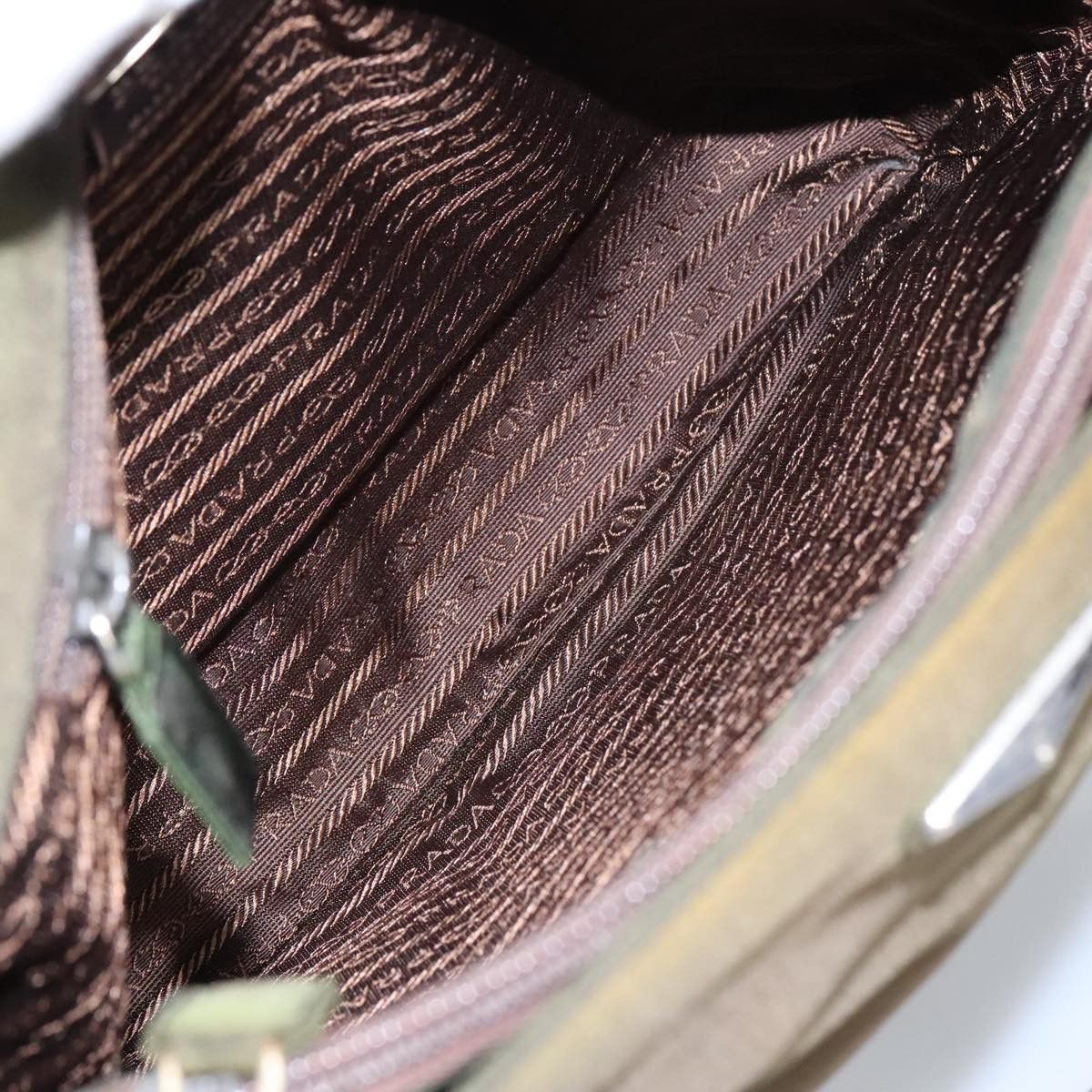 Prada Khaki Synthetic Tote Bag (Pre-Owned) Size ONE SIZE - 17 Thumbnail