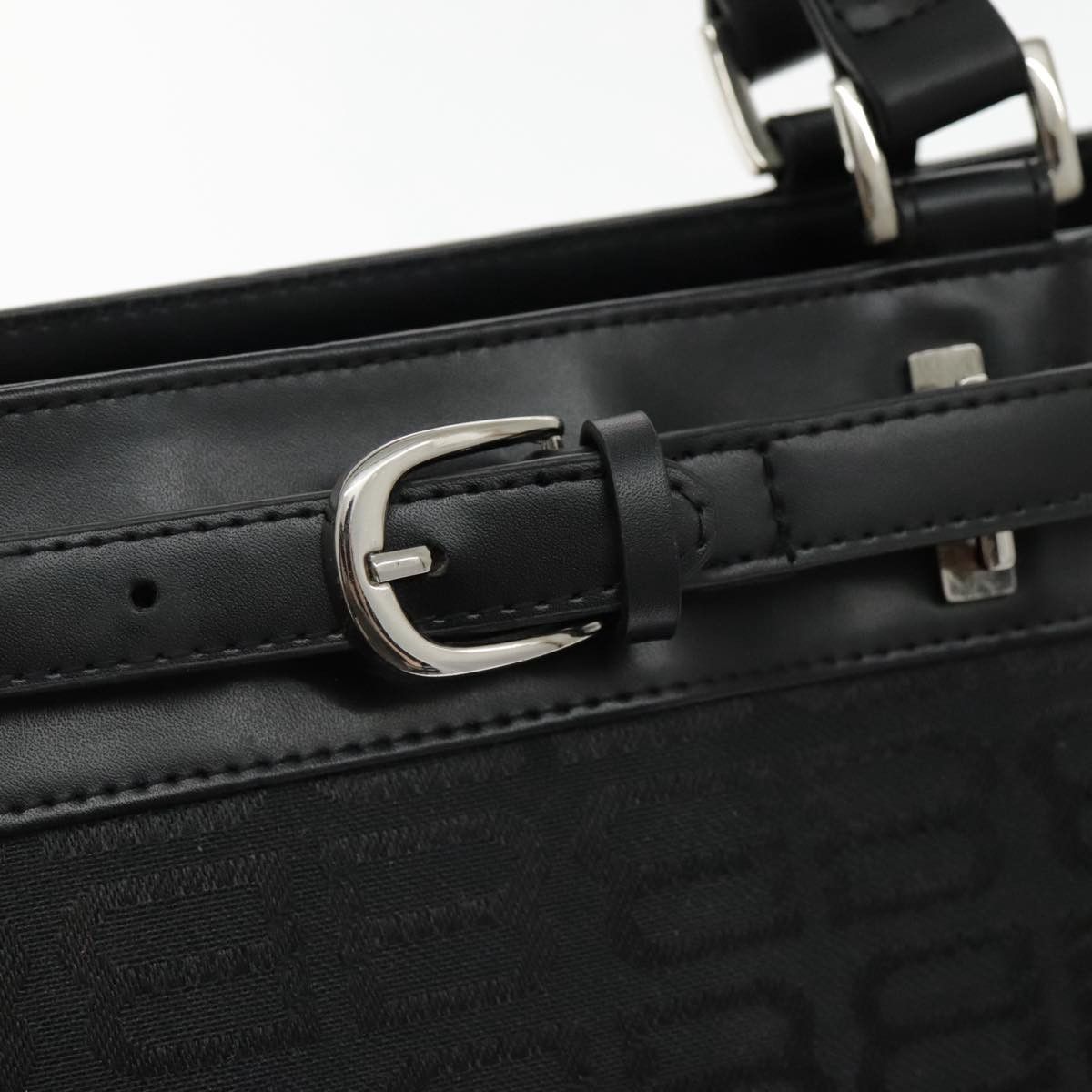 Balenciaga Bb Logo Black Canvas Tote Bag (Pre-Owned) Size ONE SIZE - 19 Thumbnail