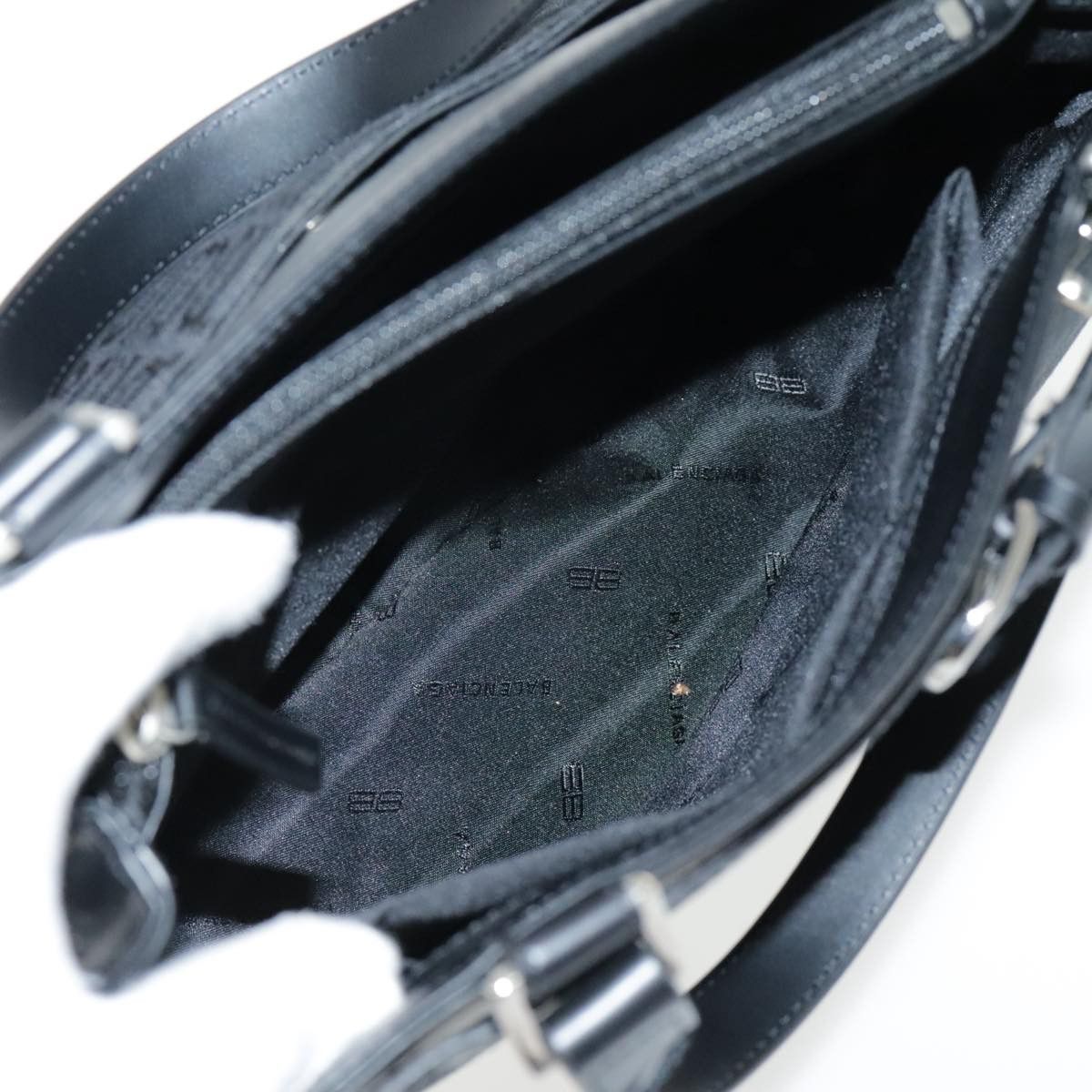 Balenciaga Bb Logo Black Canvas Tote Bag (Pre-Owned) Size ONE SIZE - 6 Thumbnail