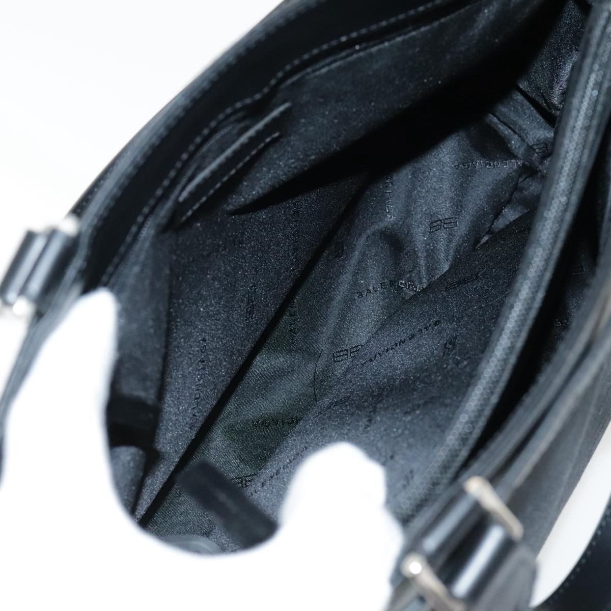 Balenciaga Bb Logo Black Canvas Tote Bag (Pre-Owned) Size ONE SIZE - 8 Thumbnail