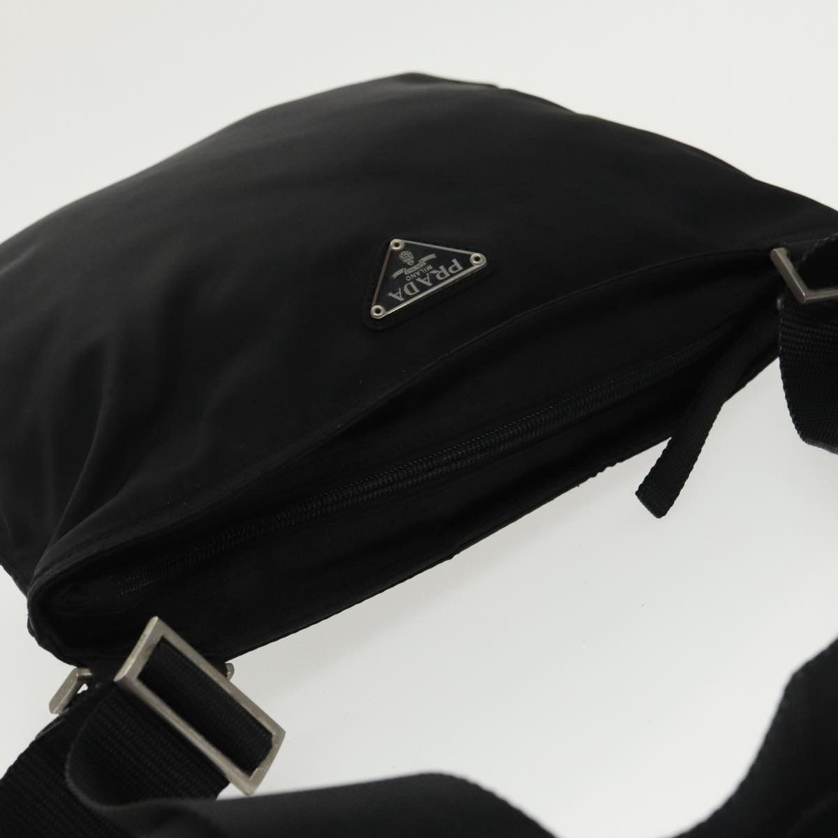 Prada Tessuto Black Synthetic Shoulder Bag (Pre-Owned) Size ONE SIZE - 10 Thumbnail