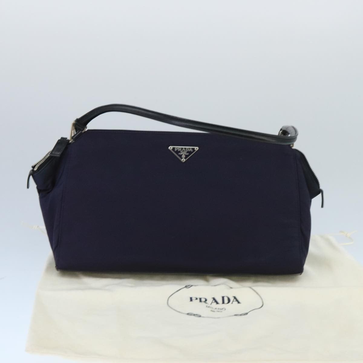Prada Triangle Logo Purple Synthetic Shoulder Bag (Pre-Owned) Size ONE SIZE - 18 Thumbnail