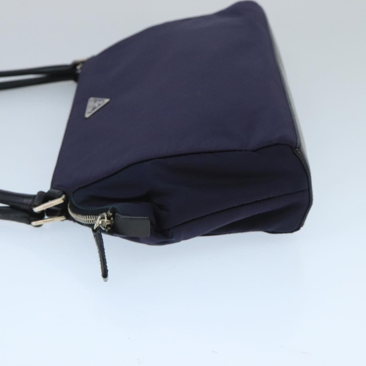 Prada Triangle Logo Purple Synthetic Shoulder Bag (Pre-Owned) Size ONE SIZE - 4 Thumbnail
