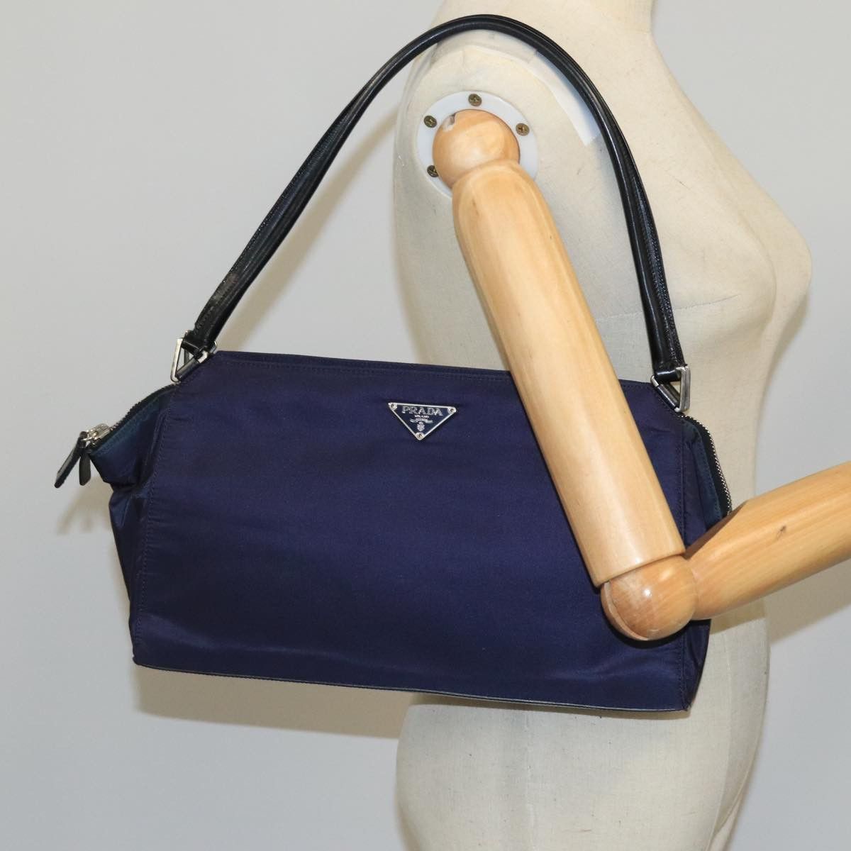 Prada Triangle Logo Purple Synthetic Shoulder Bag (Pre-Owned) Size ONE SIZE - 19 Thumbnail