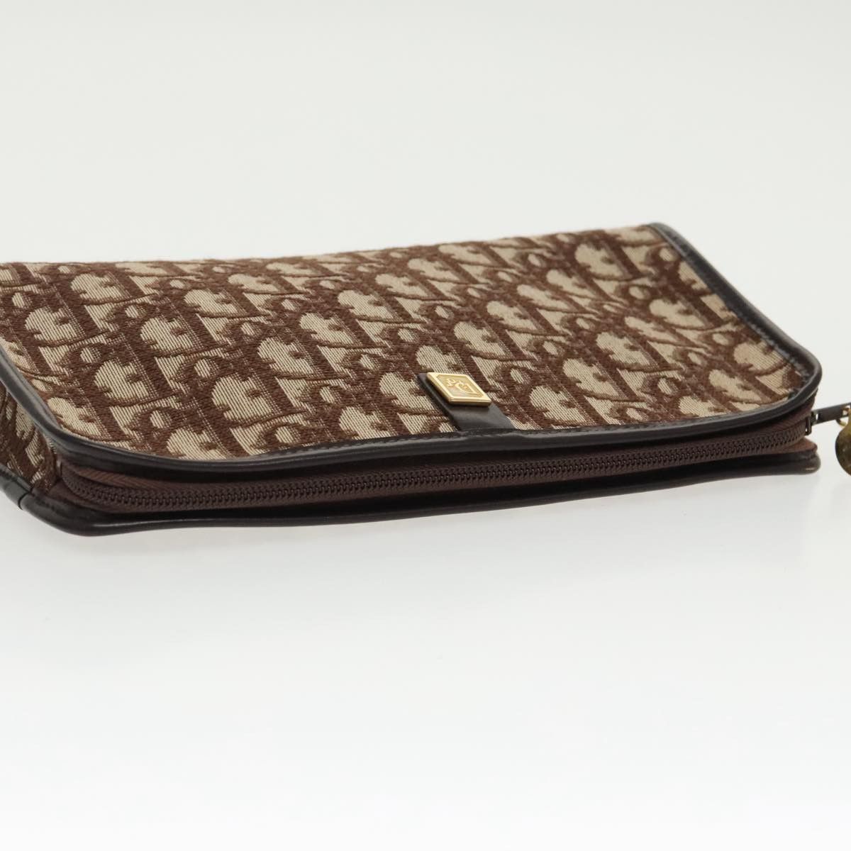 Dior Oblique Brown Canvas Clutch Bag (Pre-Owned) Size ONE SIZE - 6 Thumbnail
