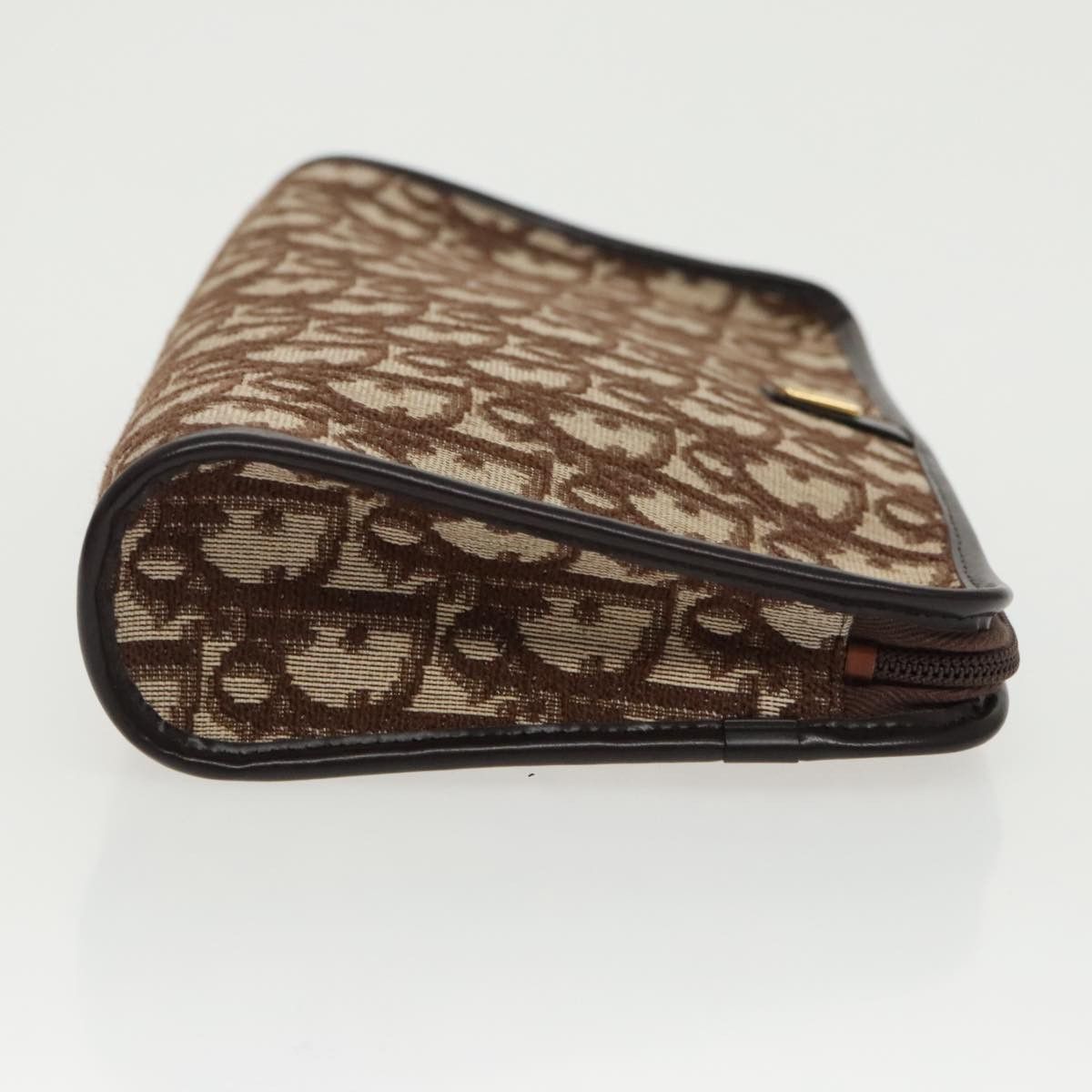 Dior Oblique Brown Canvas Clutch Bag (Pre-Owned) Size ONE SIZE - 4 Thumbnail