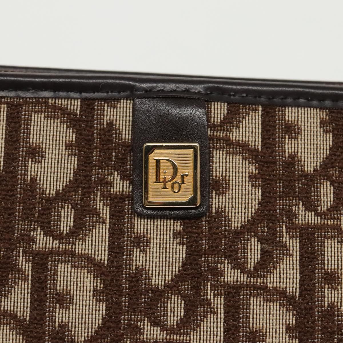Dior Oblique Brown Canvas Clutch Bag (Pre-Owned) Size ONE SIZE - 12 Thumbnail