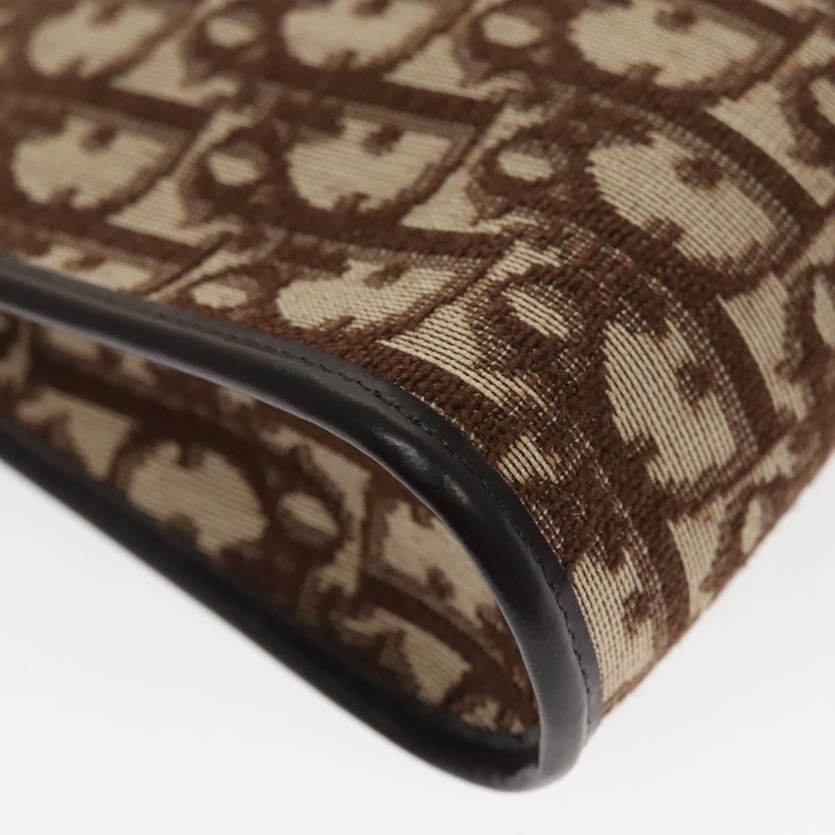Dior Oblique Brown Canvas Clutch Bag (Pre-Owned) Size ONE SIZE - 11 Thumbnail