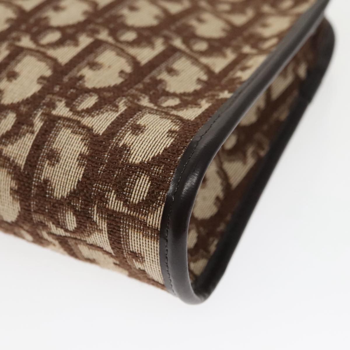 Dior Oblique Brown Canvas Clutch Bag (Pre-Owned) Size ONE SIZE - 8 Thumbnail