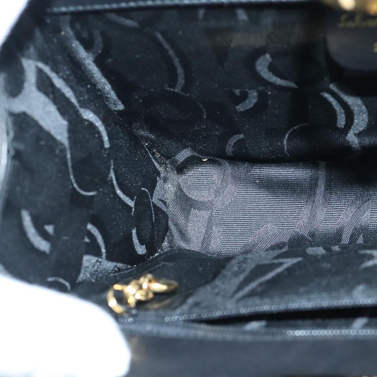 Salvatore Ferragamo Gancini Black Leather Shoulder Bag (Pre-Owned) Size ONE SIZE - 19 Thumbnail