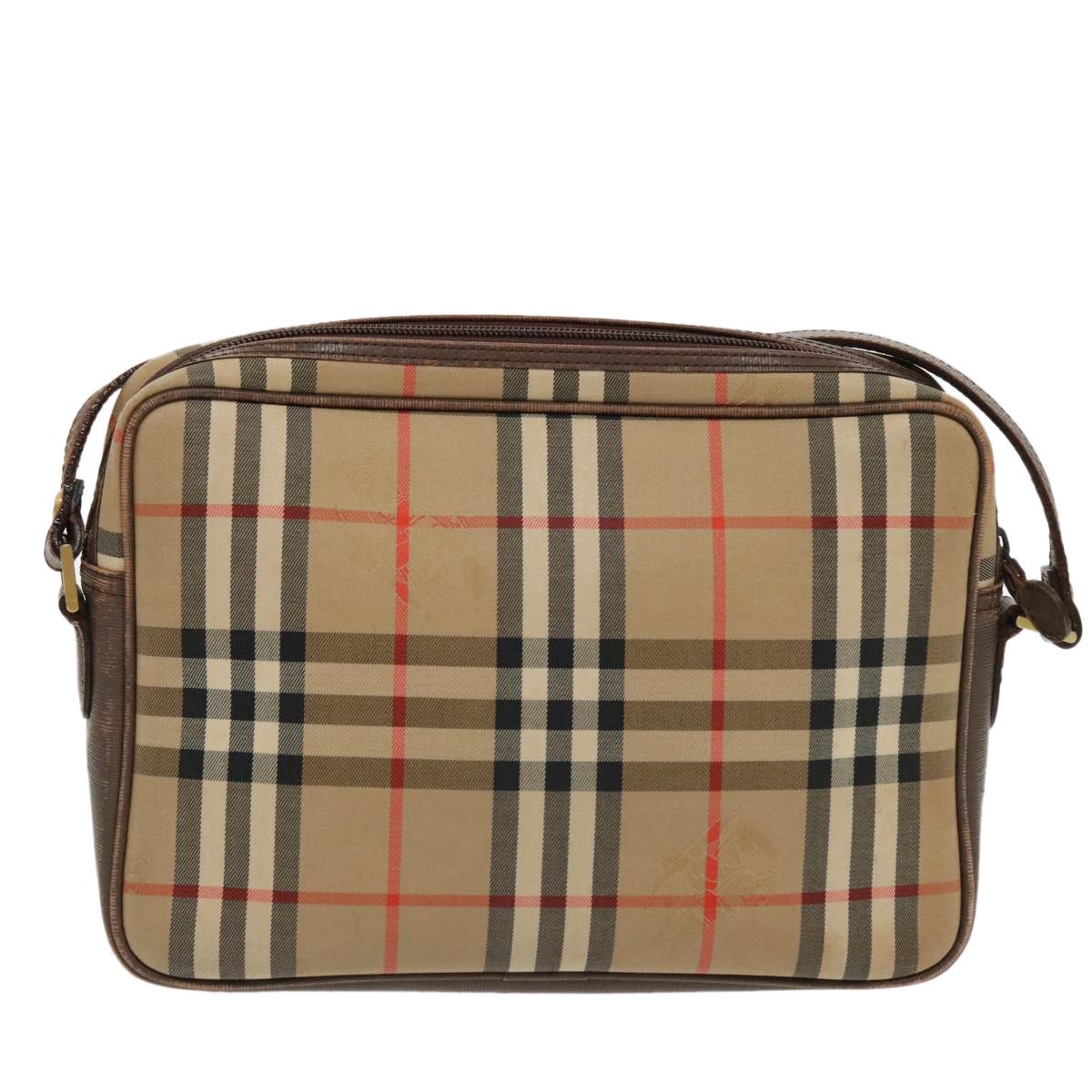 Burberry Nova Check Beige Canvas Shoulder Bag (Pre-Owned) Size ONE SIZE - 2 Thumbnail