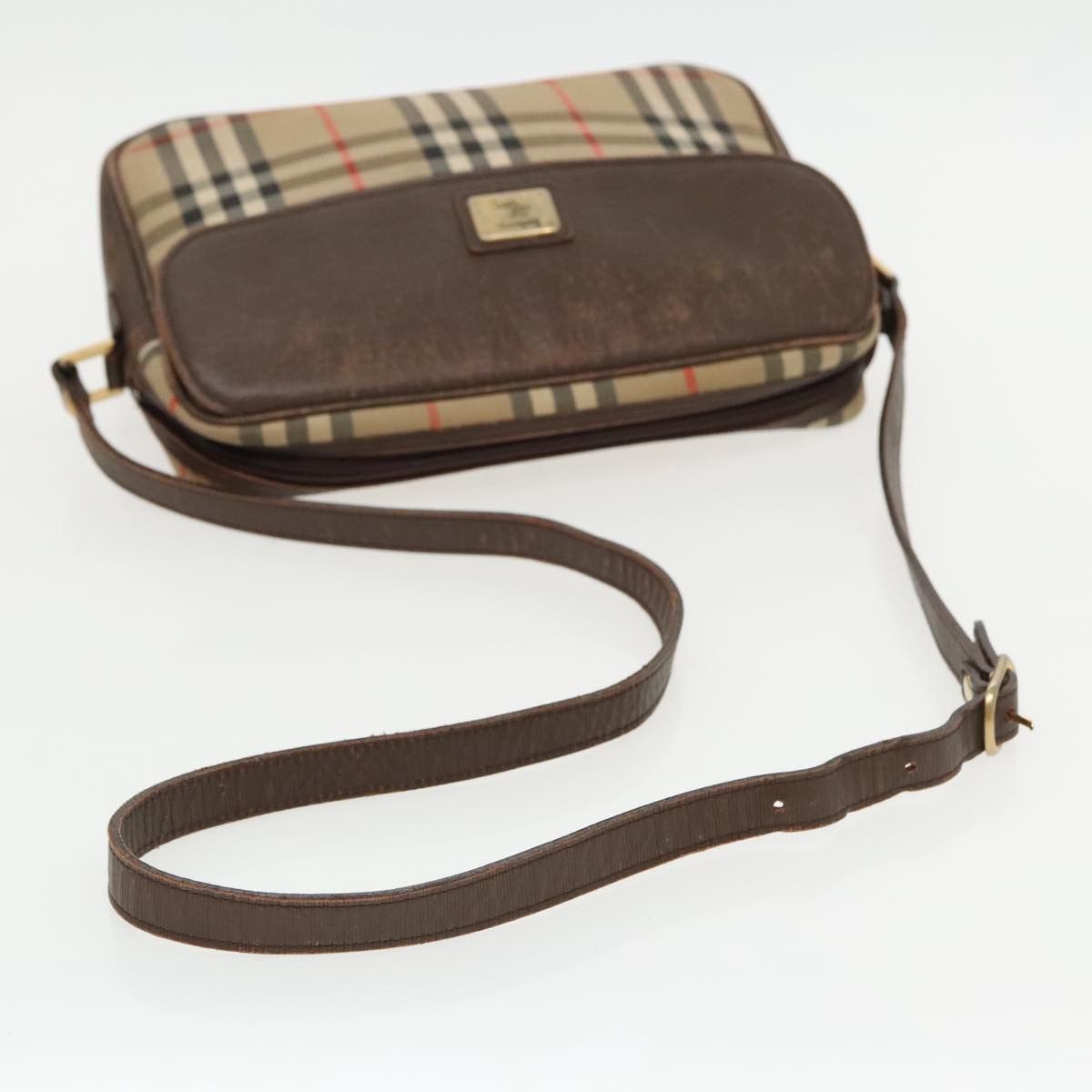 Burberry Nova Check Beige Canvas Shoulder Bag (Pre-Owned) Size ONE SIZE - 5 Thumbnail