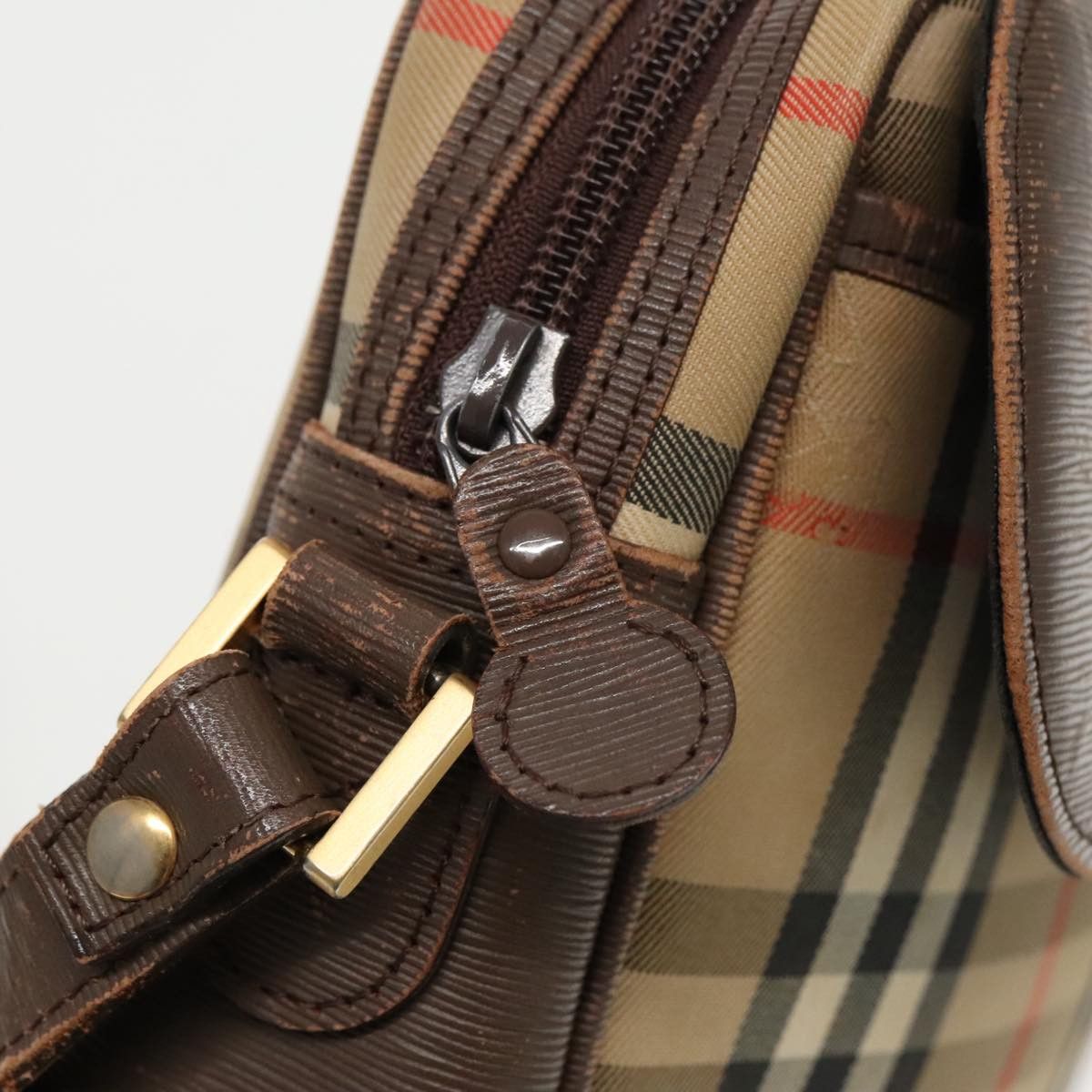 Burberry Nova Check Beige Canvas Shoulder Bag (Pre-Owned) Size ONE SIZE - 14 Thumbnail