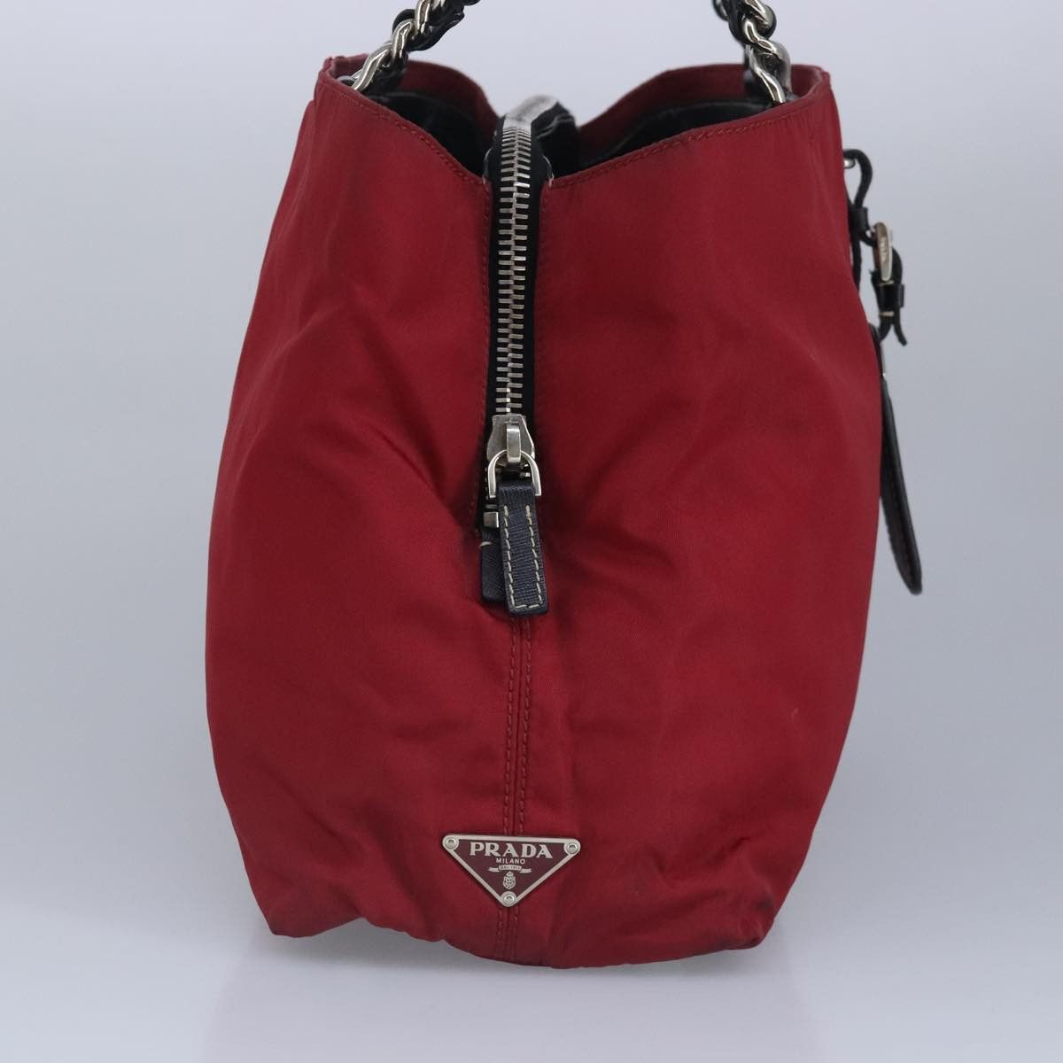 Prada Tessuto Red Synthetic Tote Bag (Pre-Owned) Size ONE SIZE - 3 Thumbnail