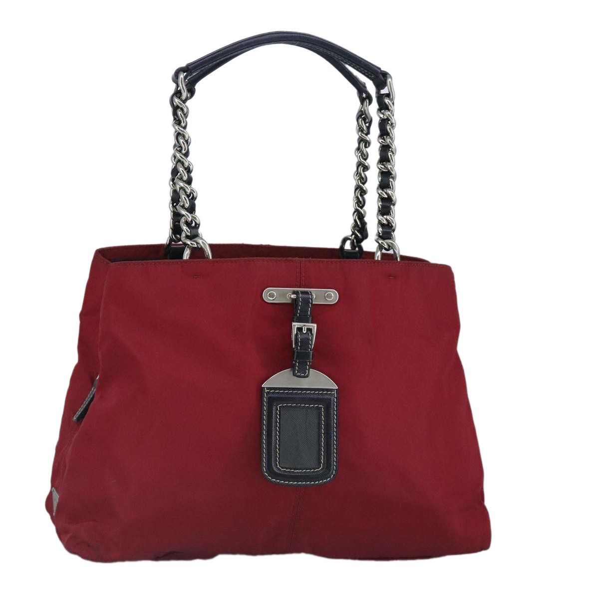 Prada Tessuto Red Synthetic Tote Bag (Pre-Owned) Size ONE SIZE - 13 Thumbnail