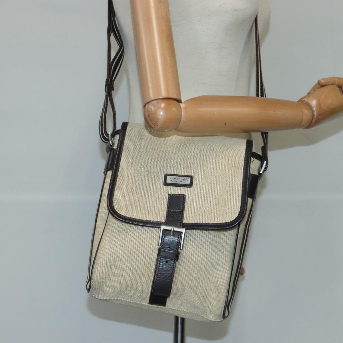 Burberry Black Label Beige Canvas Shoulder Bag (Pre-Owned) Size ONE SIZE - 17 Thumbnail