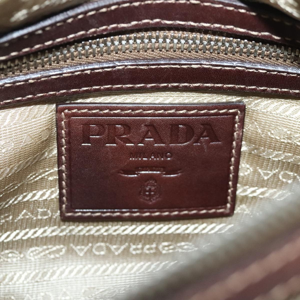 Prada Canapa Beige Canvas Shoulder Bag (Pre-Owned) Size ONE SIZE - 20 Thumbnail