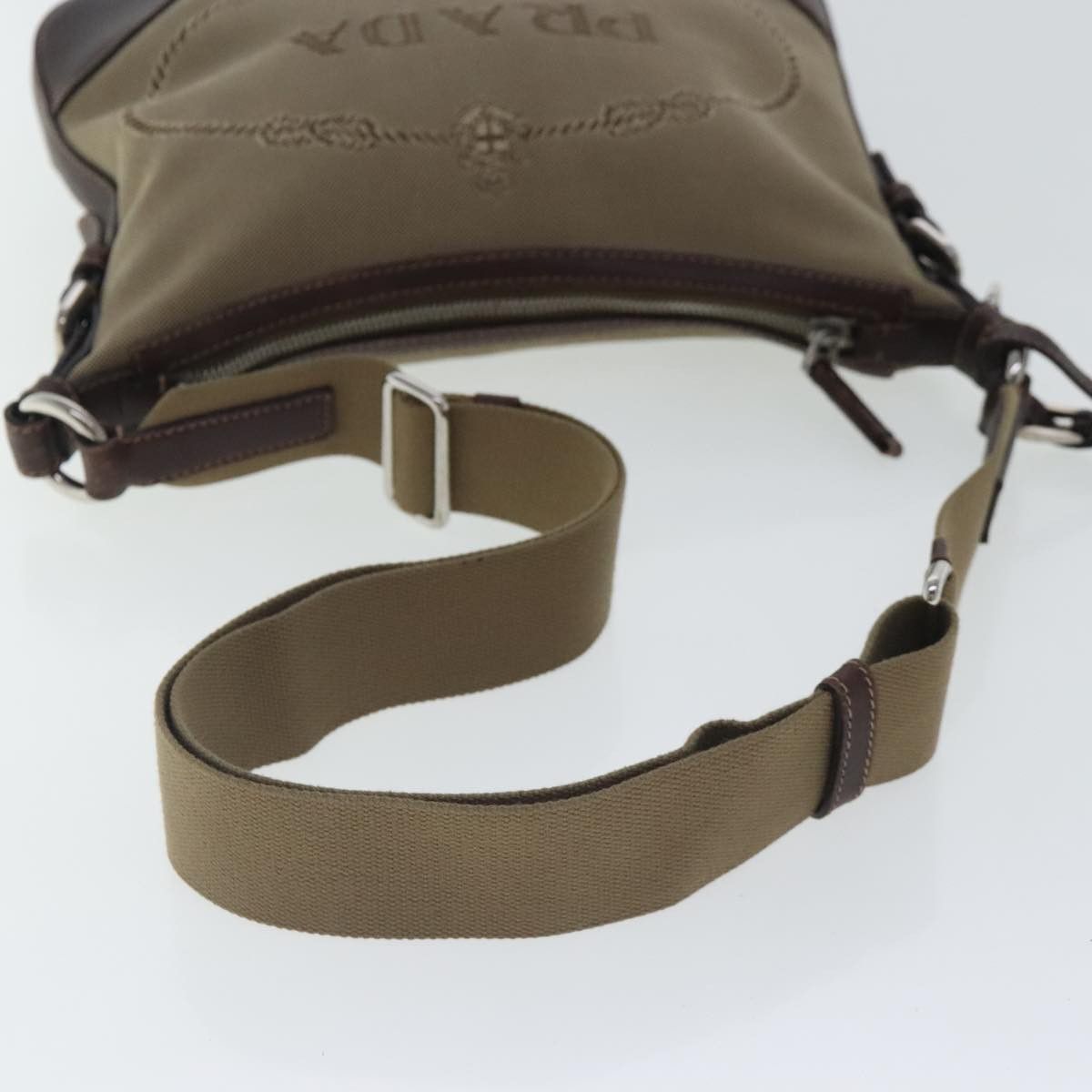 Prada Canapa Beige Canvas Shoulder Bag (Pre-Owned) Size ONE SIZE - 4 Thumbnail