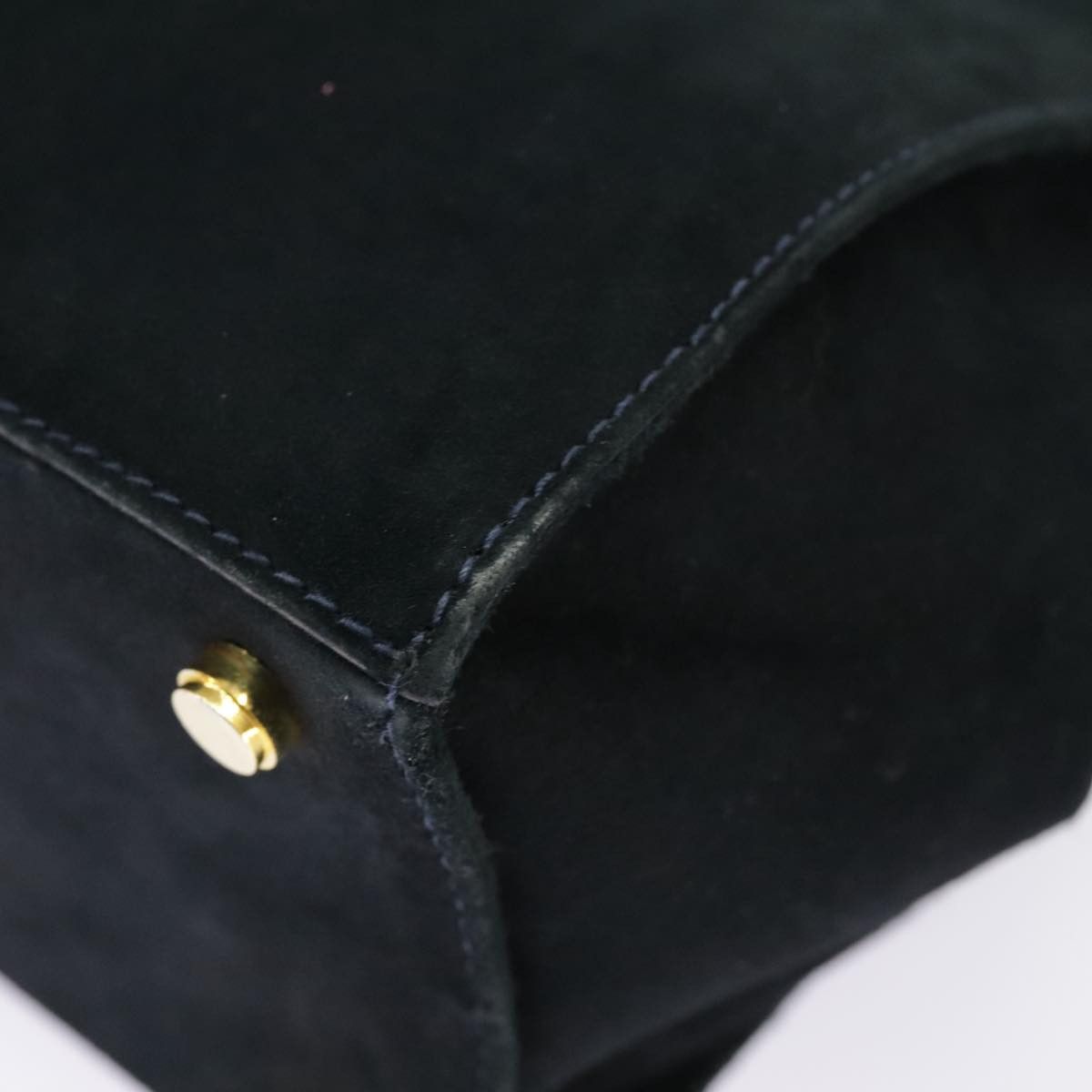 Salvatore Ferragamo Navy Suede Handbag (Pre-Owned) Size ONE SIZE - 7 Thumbnail