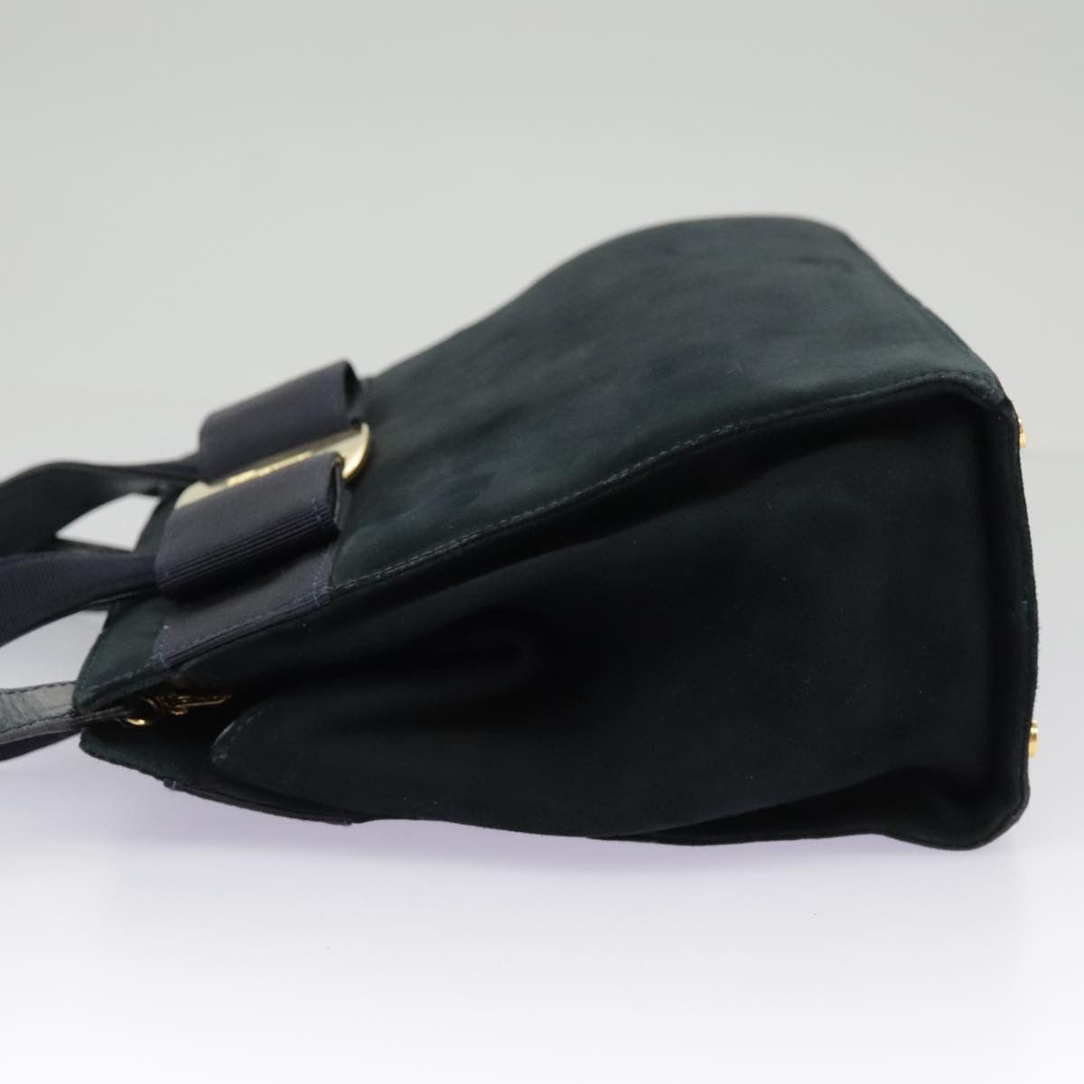 Salvatore Ferragamo Navy Suede Handbag (Pre-Owned) Size ONE SIZE - 3 Thumbnail