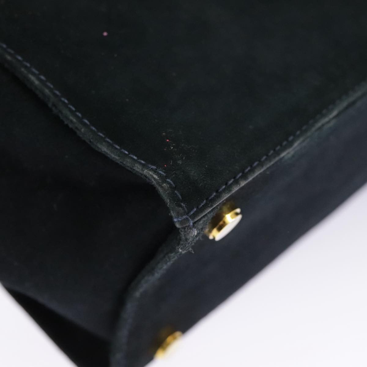 Salvatore Ferragamo Navy Suede Handbag (Pre-Owned) Size ONE SIZE - 8 Thumbnail