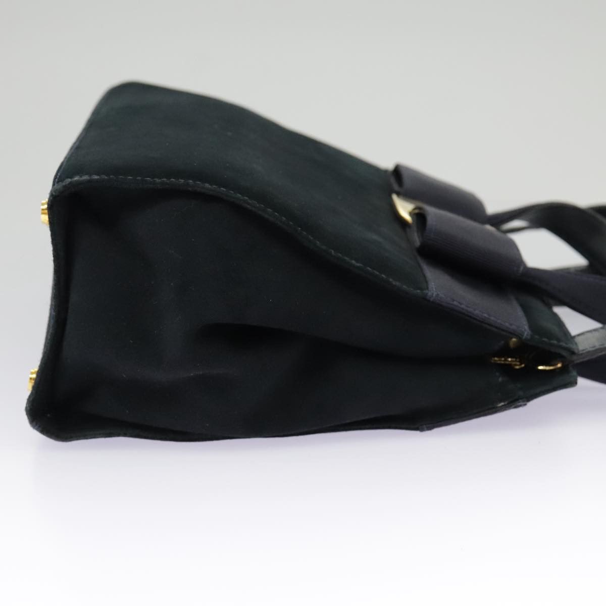 Salvatore Ferragamo Navy Suede Handbag (Pre-Owned) Size ONE SIZE - 4 Thumbnail