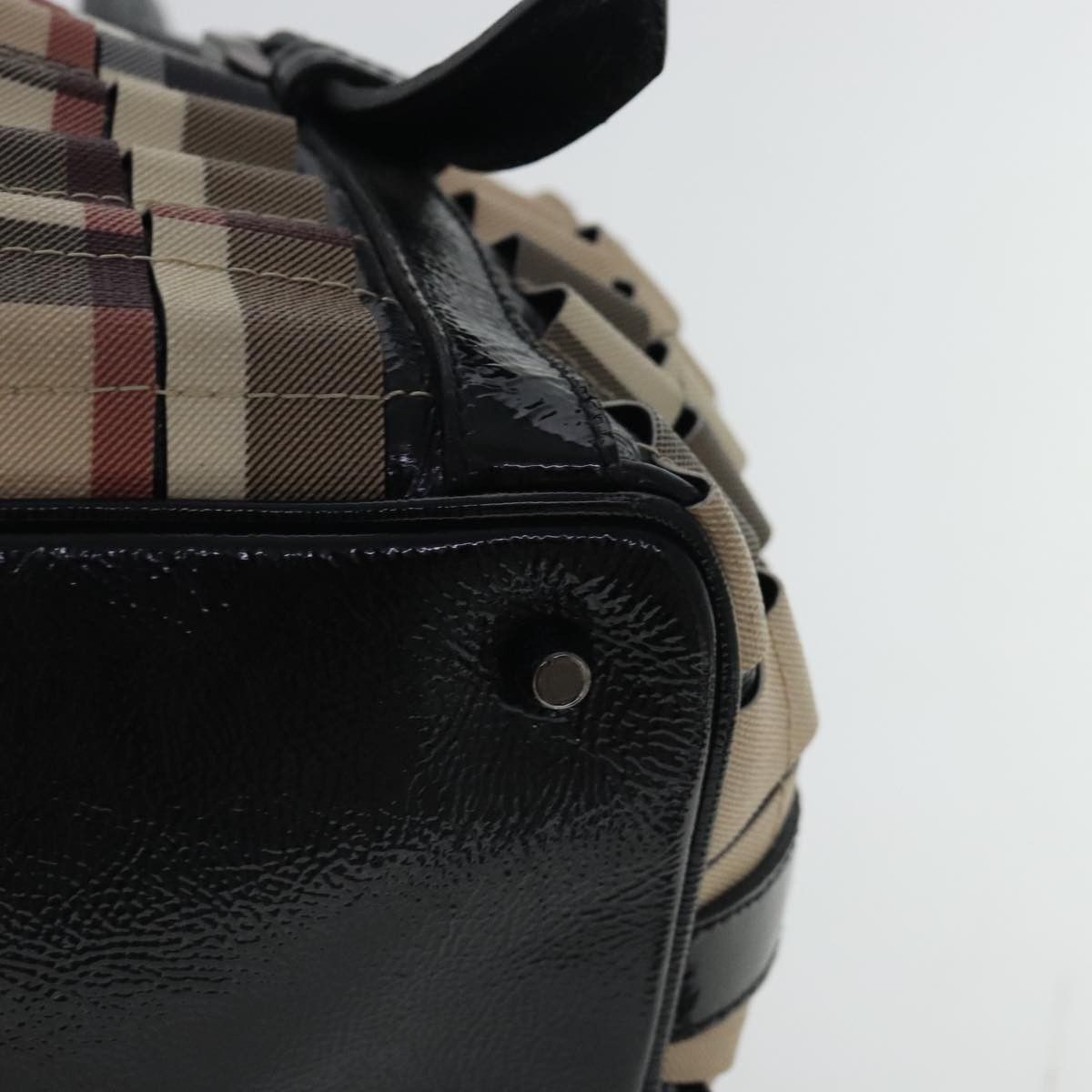 Burberry Nova Check Beige Canvas Handbag (Pre-Owned) Size ONE SIZE - 7 Thumbnail