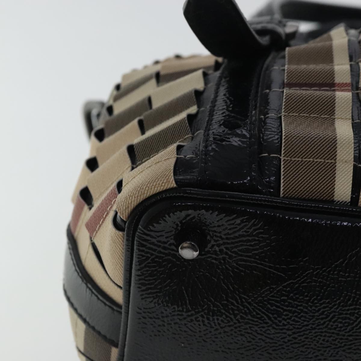 Burberry Nova Check Beige Canvas Handbag (Pre-Owned) Size ONE SIZE - 6 Thumbnail